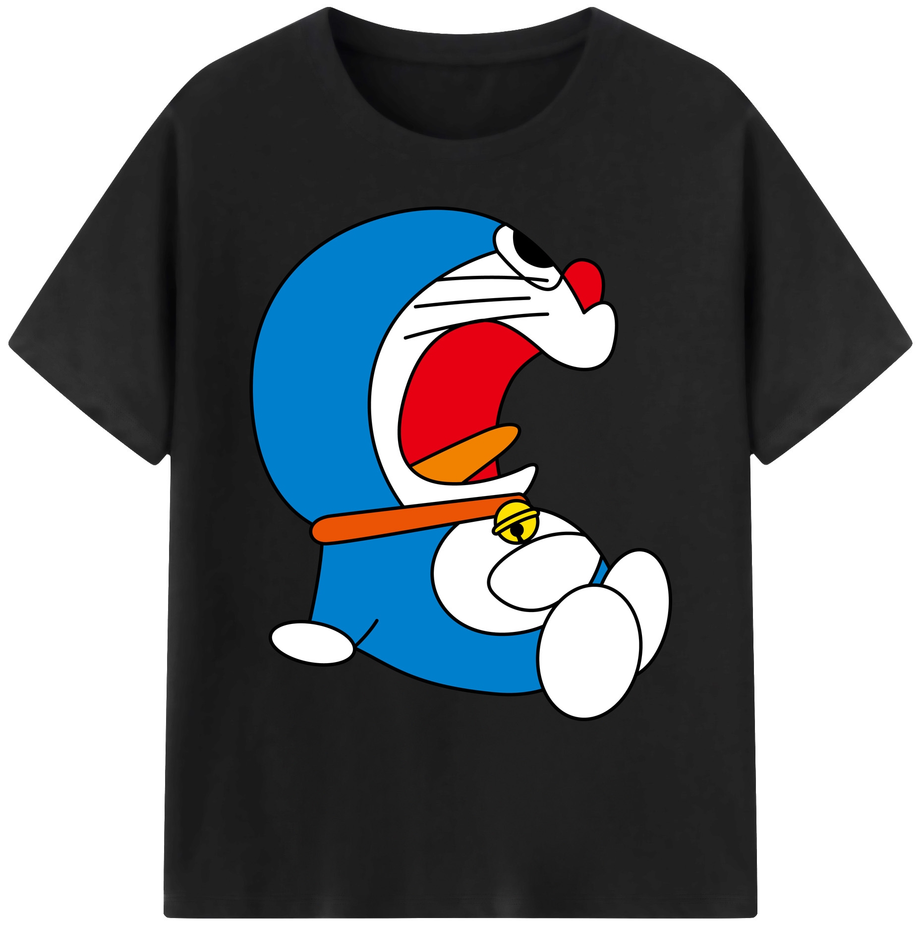 （画像用） ドラえもん Doraemon 綿100％ メンズ半袖Tシャツ｜肌触りやわらか＆通気性