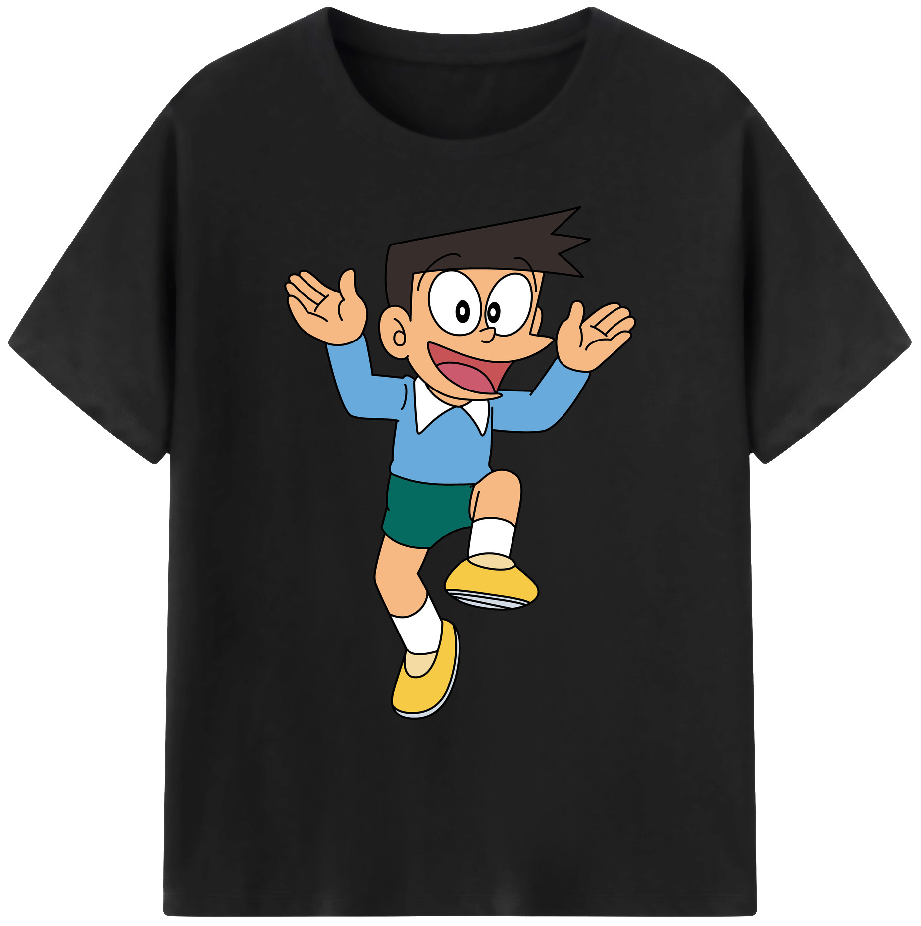 （画像用） ドラえもん 骨川 スネ夫 Doraemon Honekawa Suneo 綿100％ メンズ半袖Tシャツ｜肌触りやわらか＆通気性