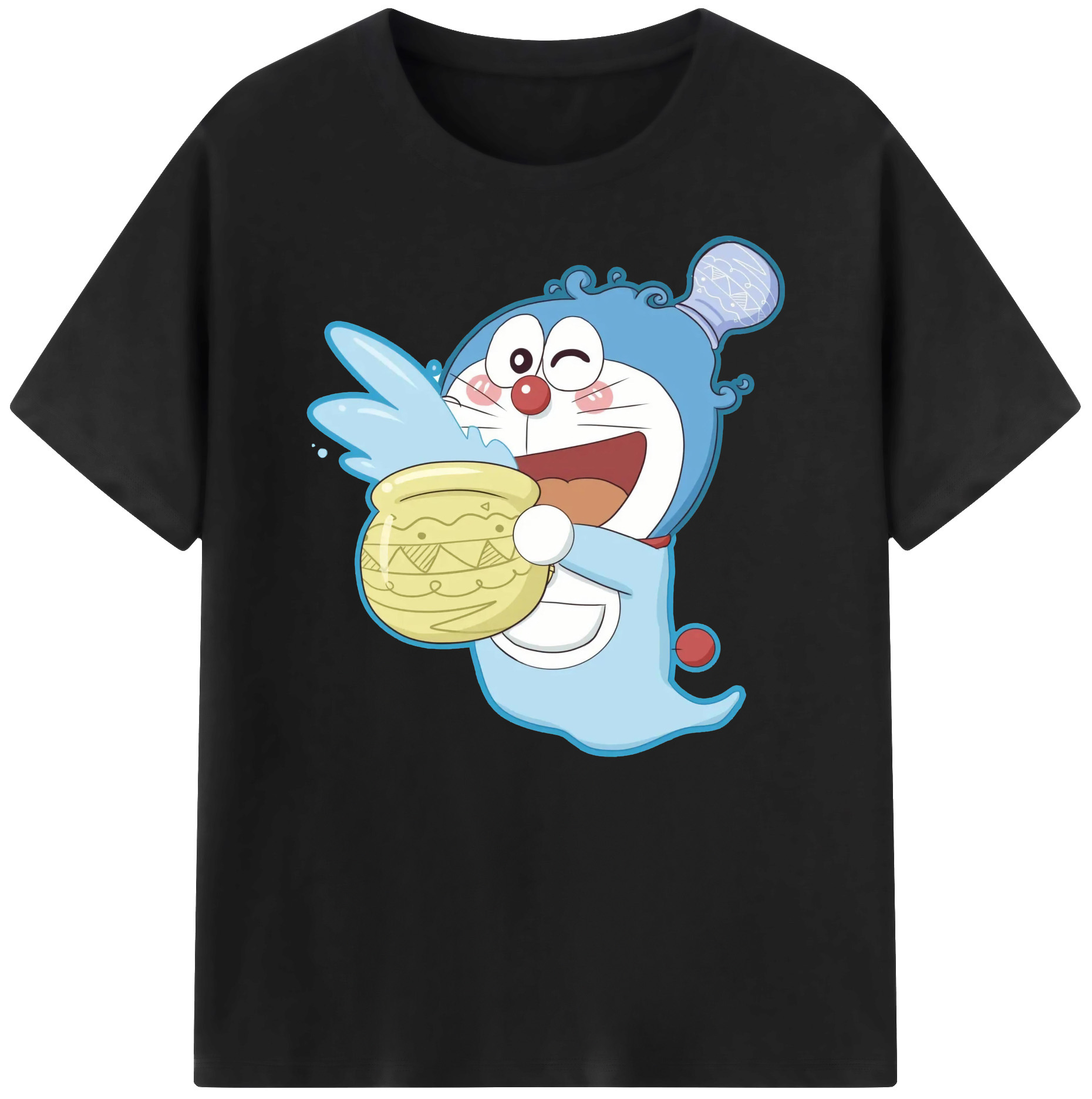 （画像用） ドラえもん Doraemon 綿100％ メンズ半袖Tシャツ｜肌触りやわらか＆通気性