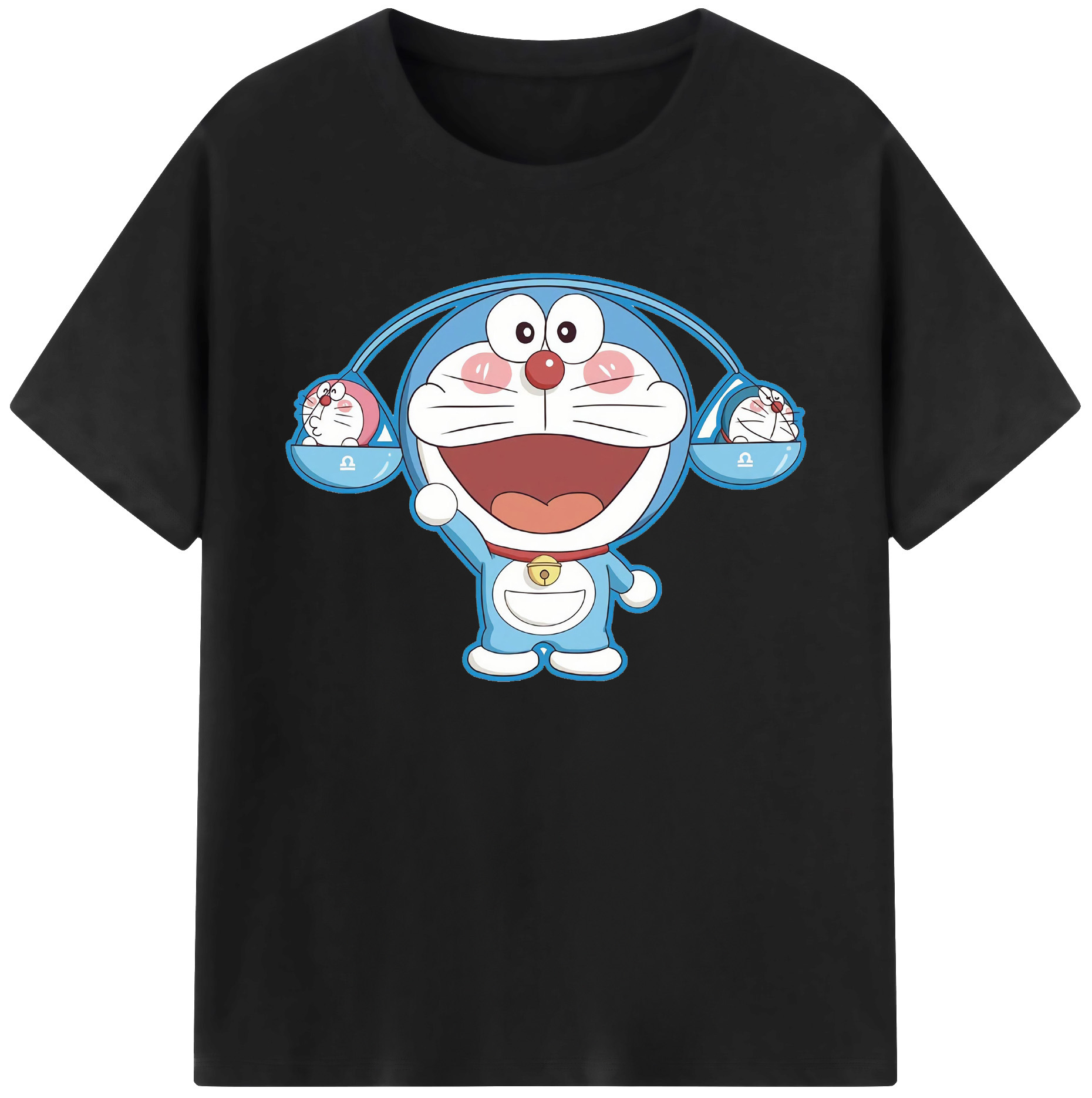 （画像用） ドラえもん Doraemon 綿100％ メンズ半袖Tシャツ｜肌触りやわらか＆通気性