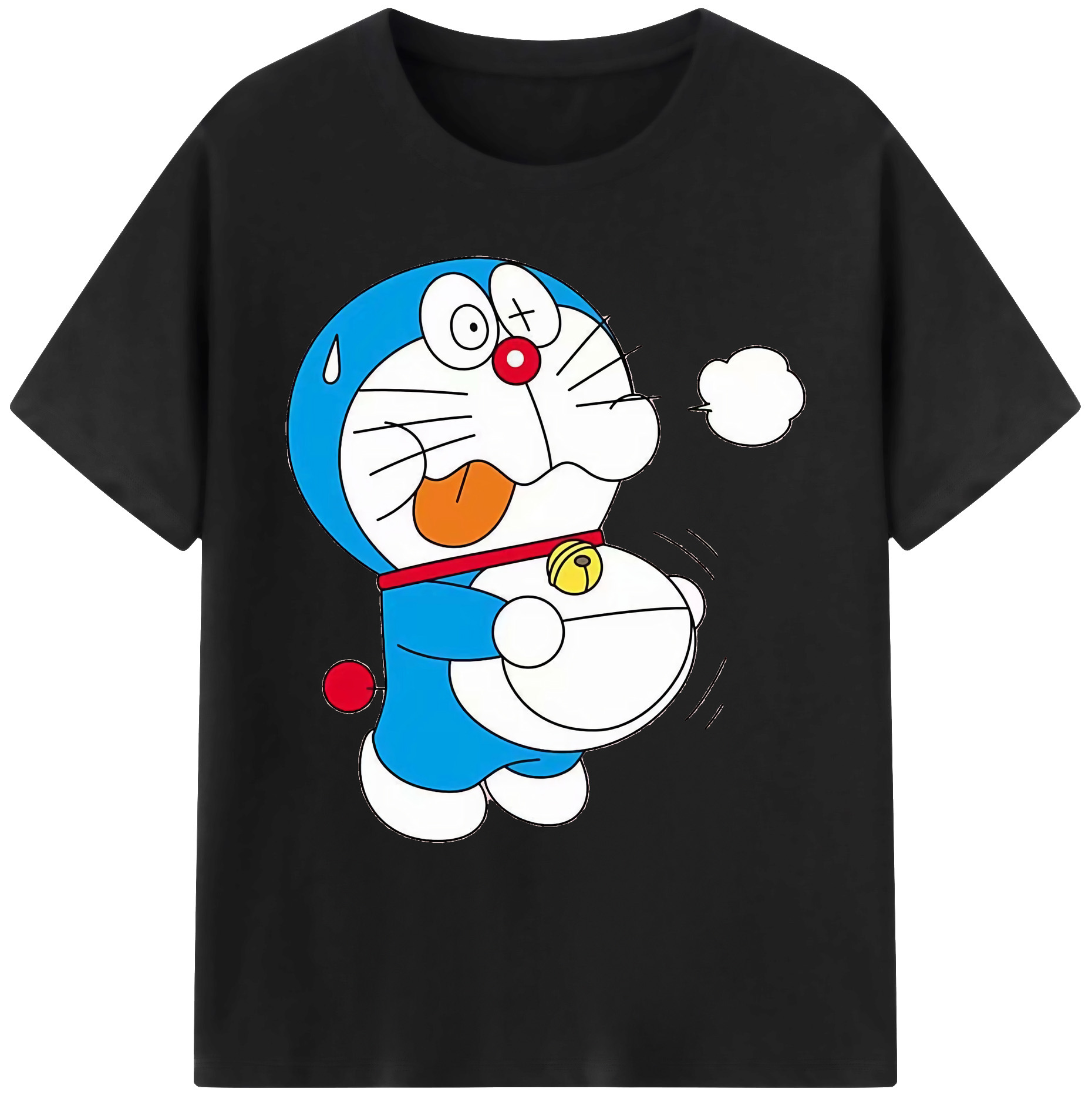 （画像用） ドラえもん Doraemon 綿100％ メンズ半袖Tシャツ｜肌触りやわらか＆通気性