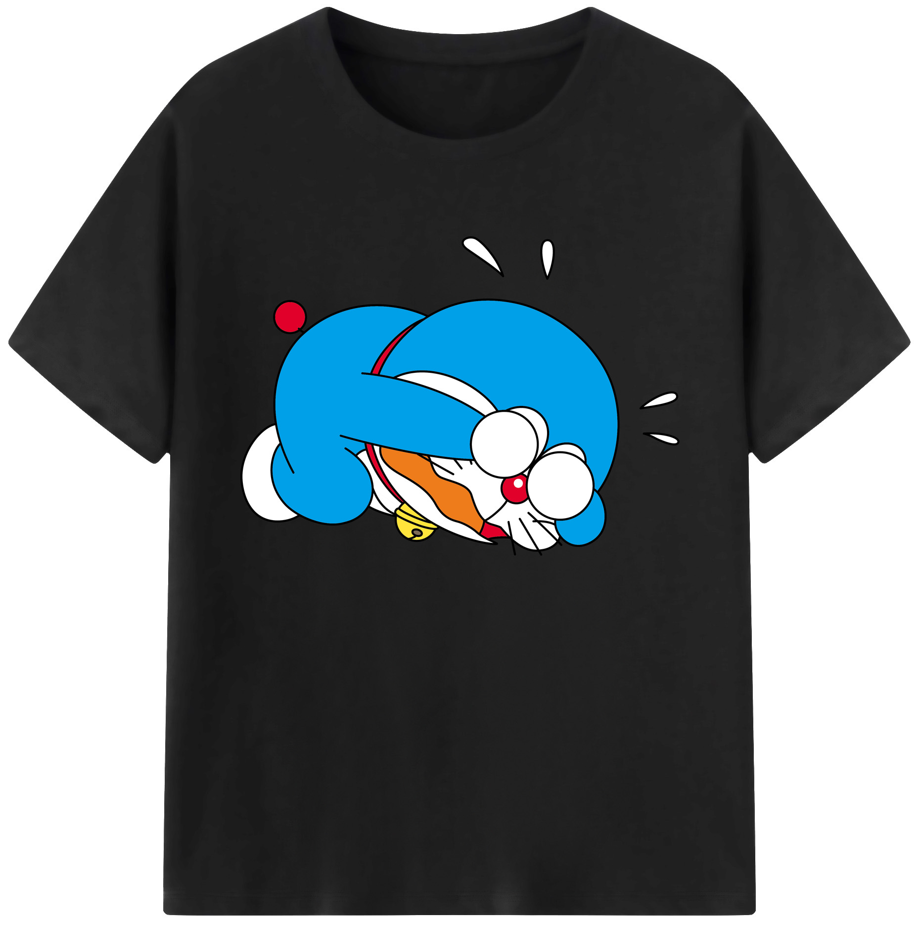 （画像用） ドラえもん Doraemon 綿100％ メンズ半袖Tシャツ｜肌触りやわらか＆通気性