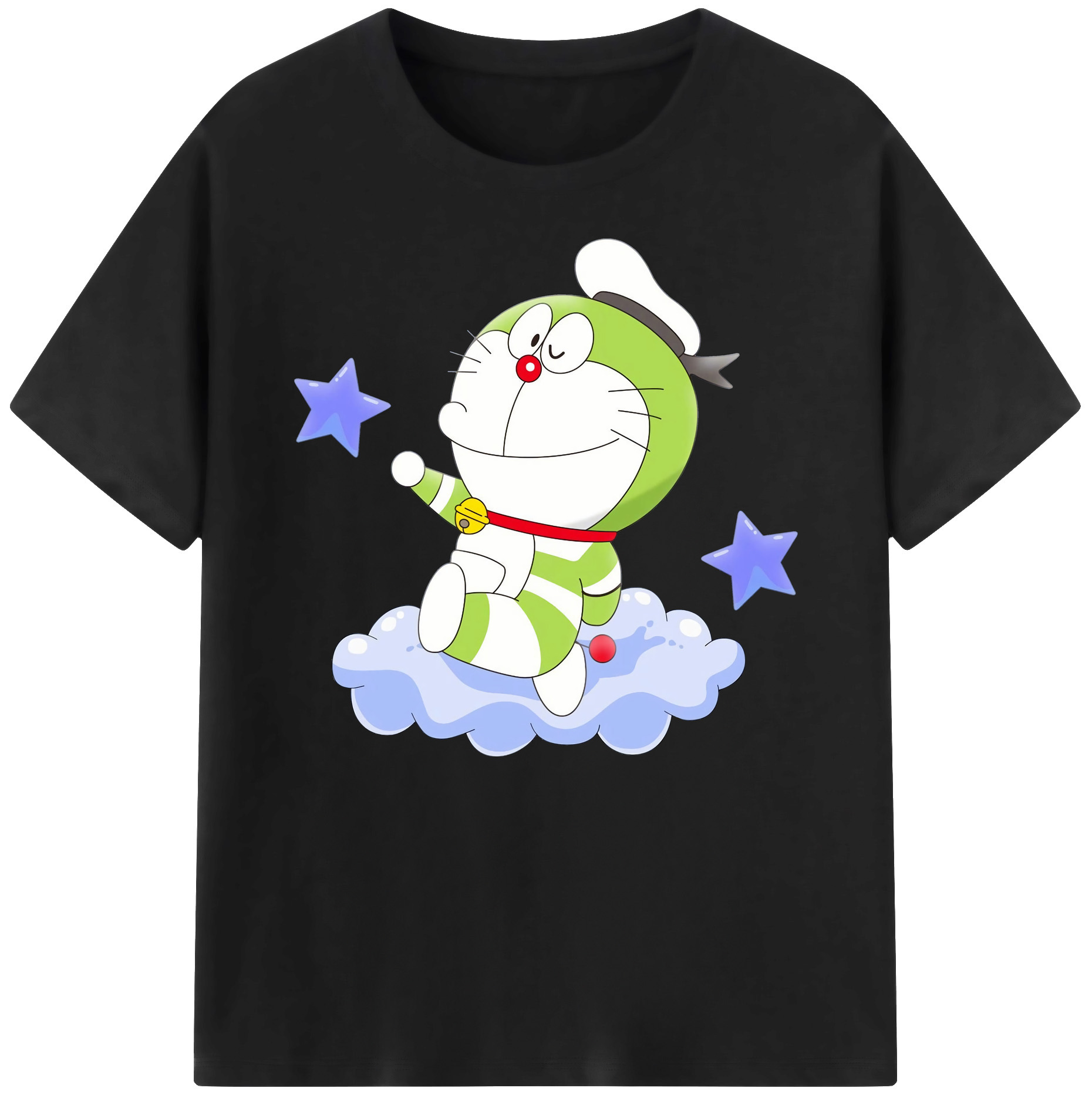（画像用） ドラえもん Doraemon 綿100％ メンズ半袖Tシャツ｜肌触りやわらか＆通気性