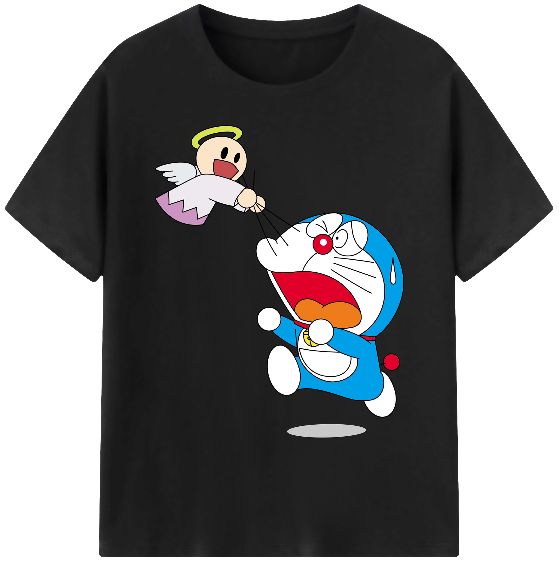 （画像用） ドラえもん Doraemon 綿100％ メンズ半袖Tシャツ｜肌触りやわらか＆通気性