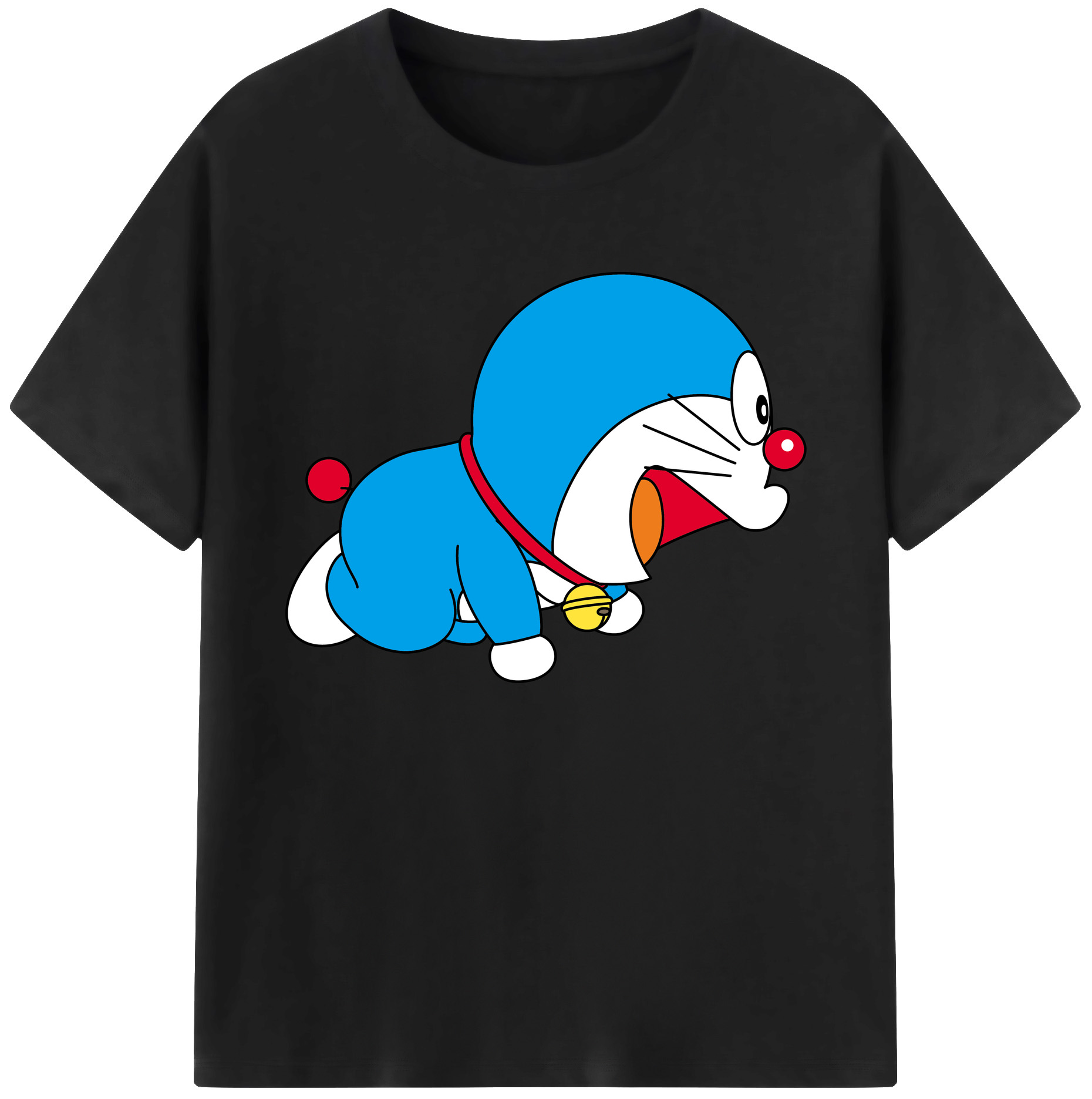 （画像用） ドラえもん Doraemon 綿100％ メンズ半袖Tシャツ｜肌触りやわらか＆通気性