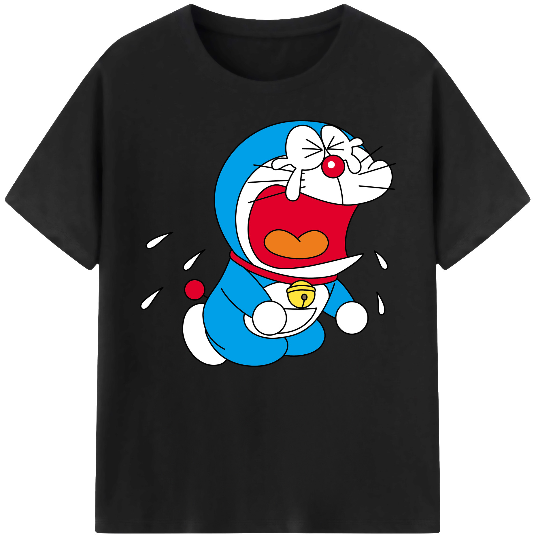 （画像用） ドラえもん Doraemon 綿100％ メンズ半袖Tシャツ｜肌触りやわらか＆通気性