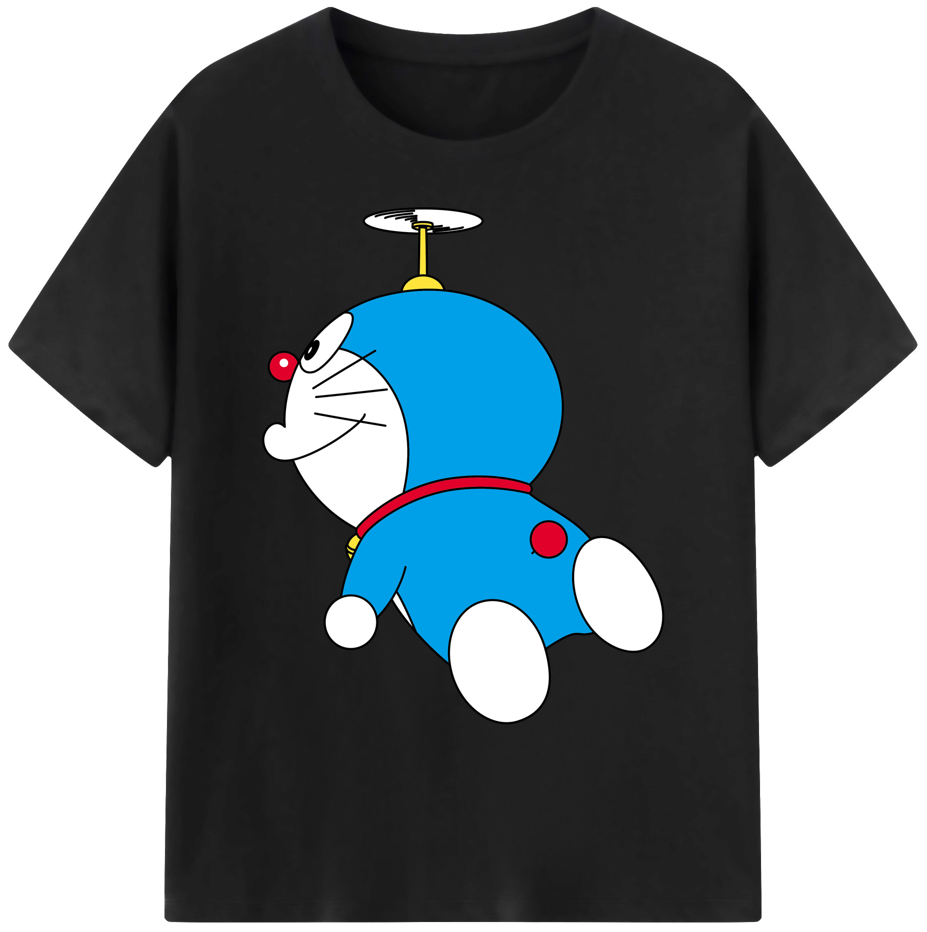 （画像用） ドラえもん Doraemon 綿100％ メンズ半袖Tシャツ｜肌触りやわらか＆通気性
