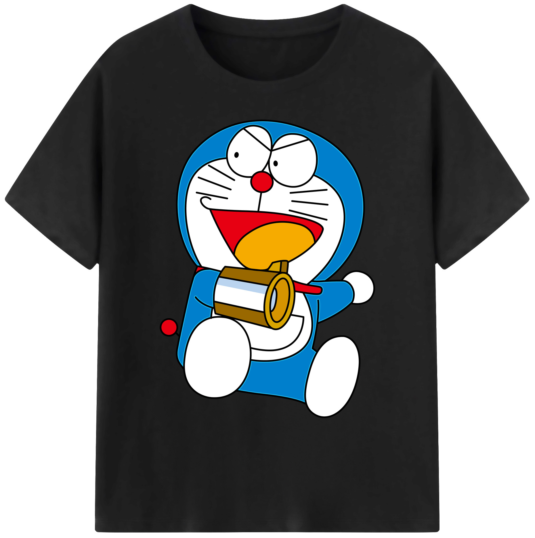 （画像用） ドラえもん Doraemon 綿100％ メンズ半袖Tシャツ｜肌触りやわらか＆通気性
