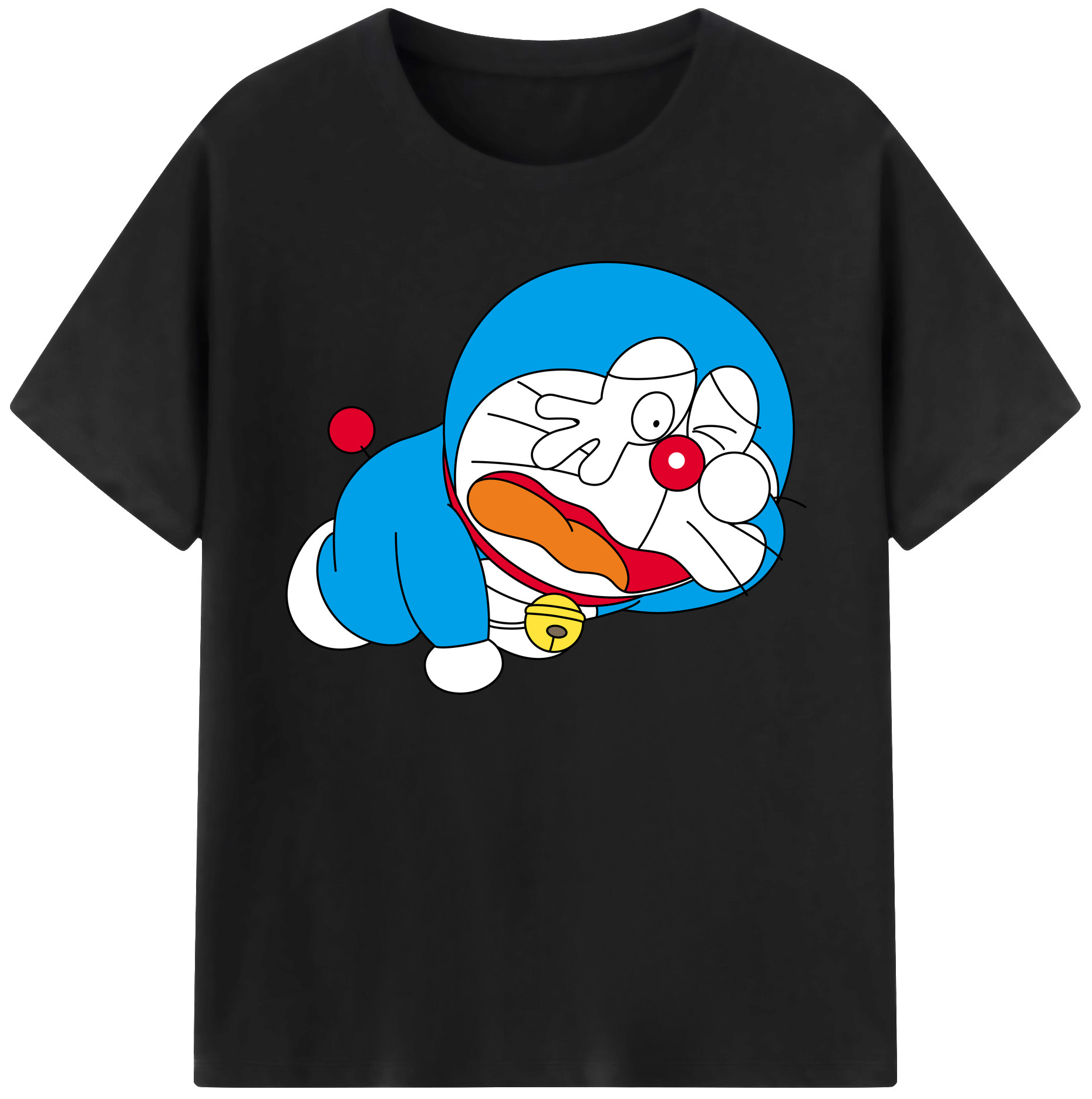 （画像用） ドラえもん Doraemon 綿100％ メンズ半袖Tシャツ｜肌触りやわらか＆通気性