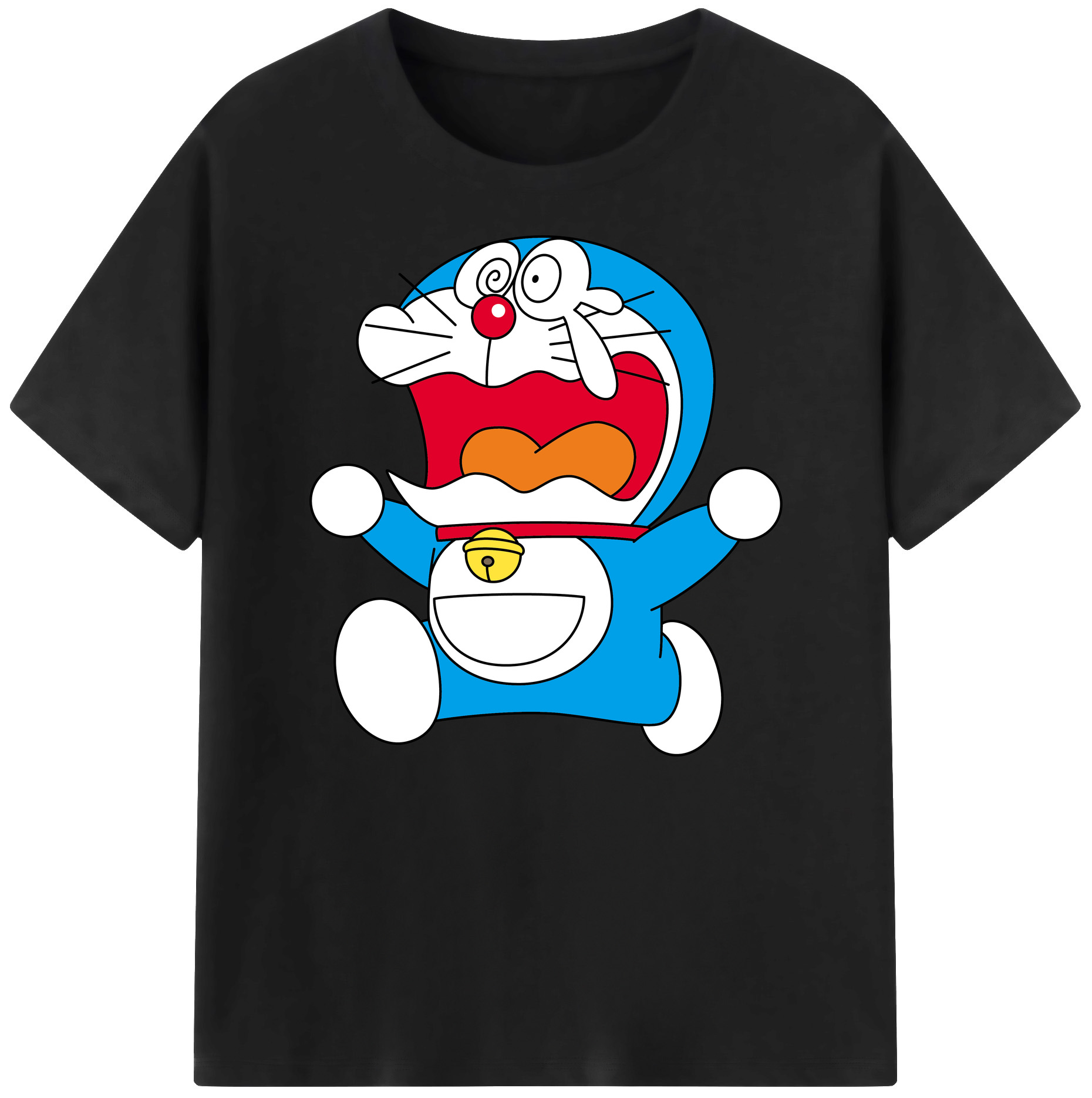 （画像用） ドラえもん Doraemon 綿100％ メンズ半袖Tシャツ｜肌触りやわらか＆通気性