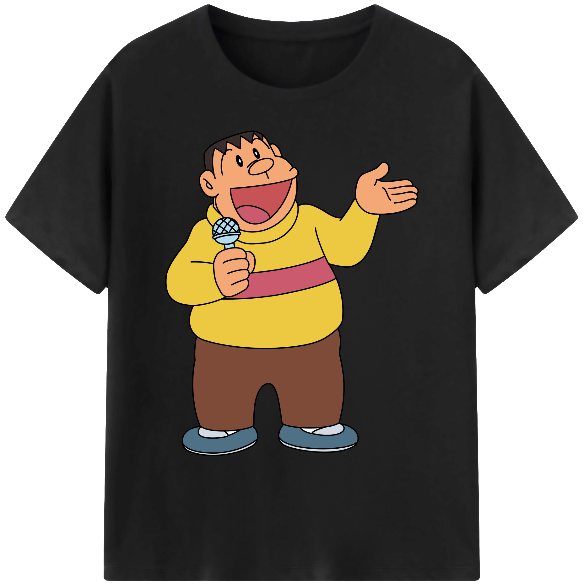（画像用） ドラえもん 剛田武 Doraemon Gouta Takeshi 綿100％ メンズ半袖Tシャツ｜肌触りやわらか＆通気性