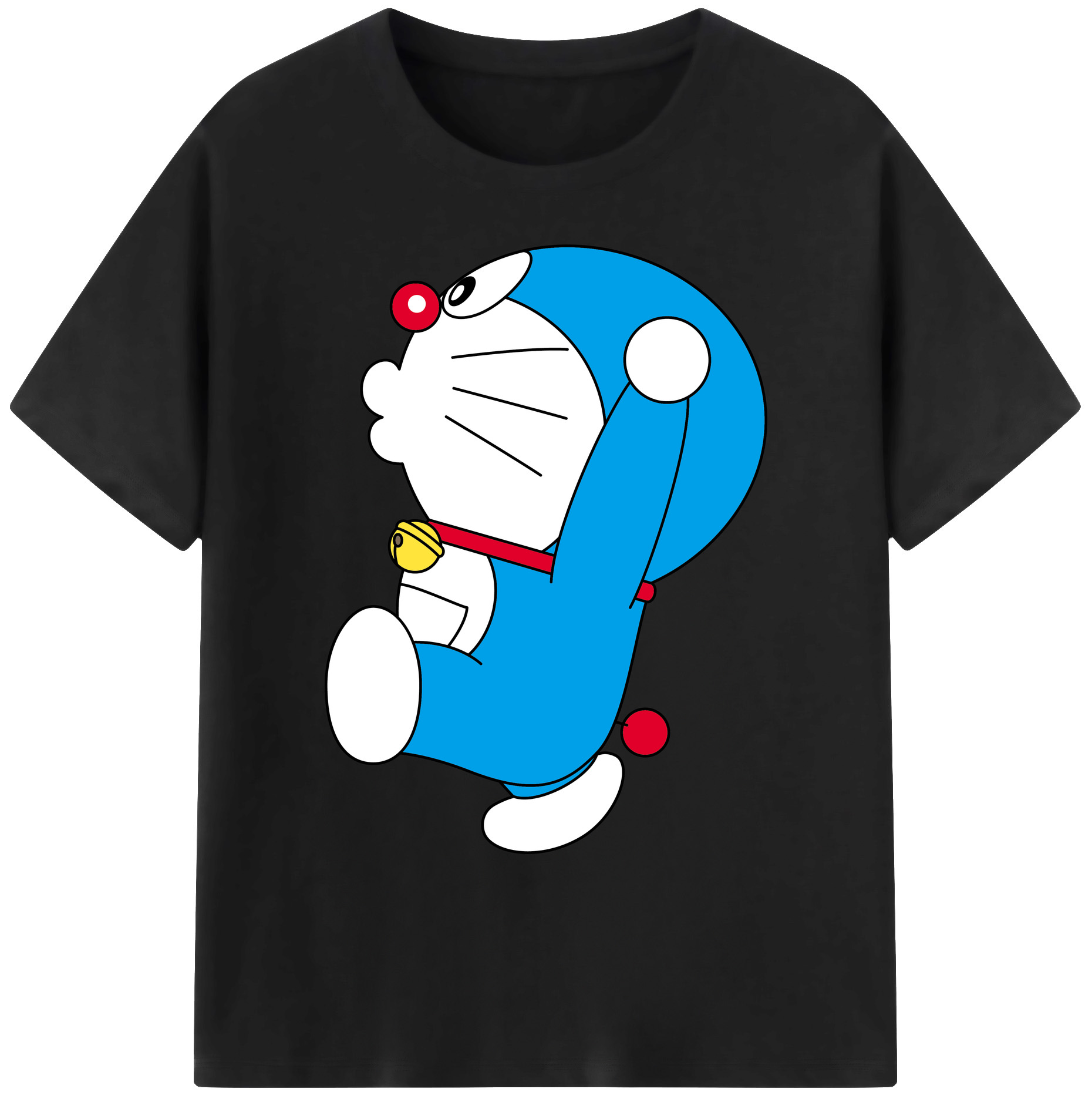（画像用） ドラえもん Doraemon 綿100％ メンズ半袖Tシャツ｜肌触りやわらか＆通気性