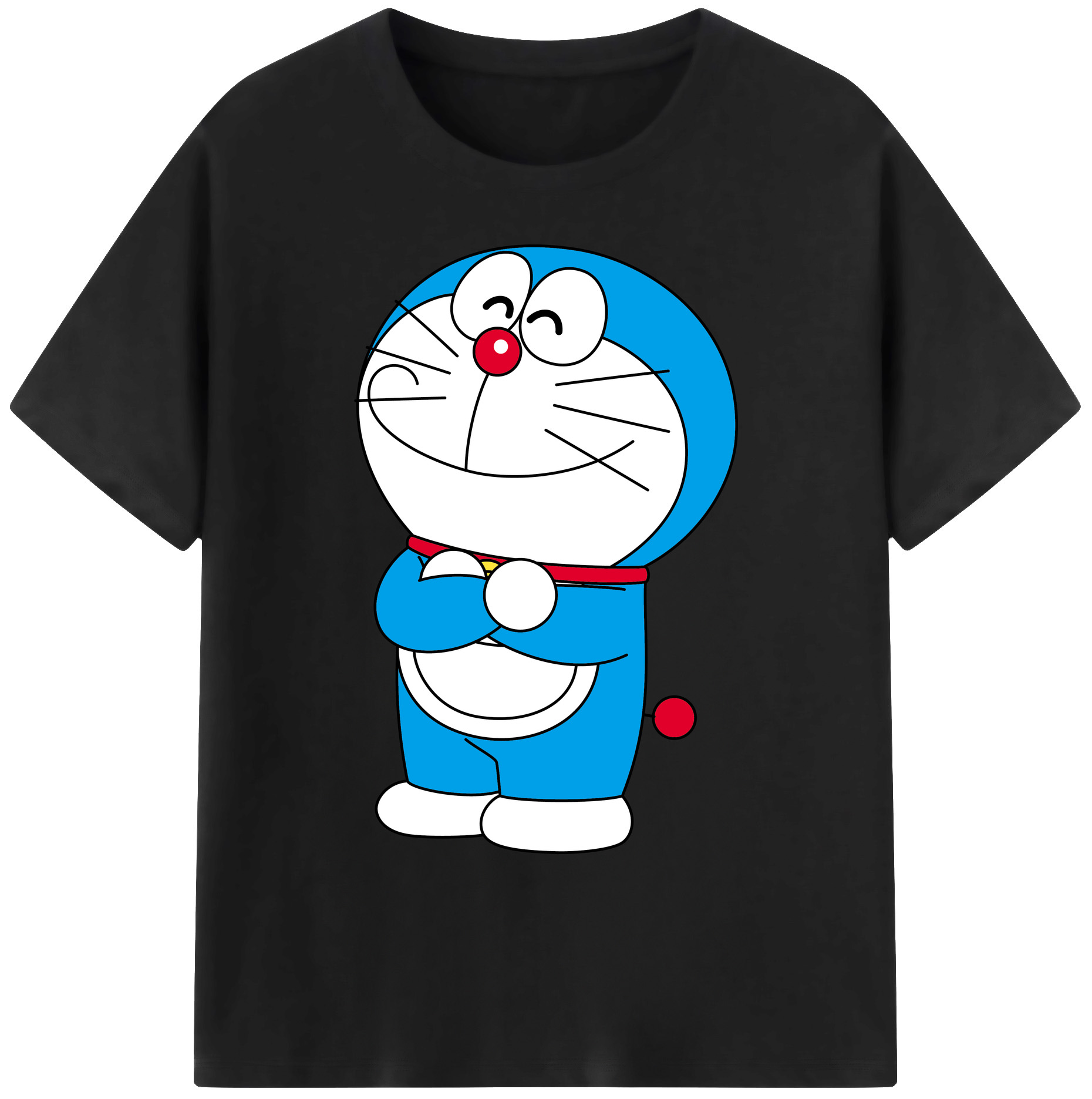 （画像用） ドラえもん Doraemon 綿100％ メンズ半袖Tシャツ｜肌触りやわらか＆通気性