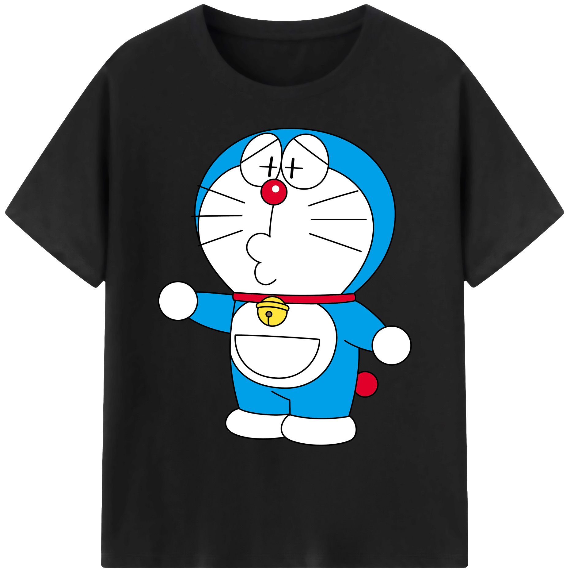 （画像用） ドラえもん Doraemon 綿100％ メンズ半袖Tシャツ｜肌触りやわらか＆通気性