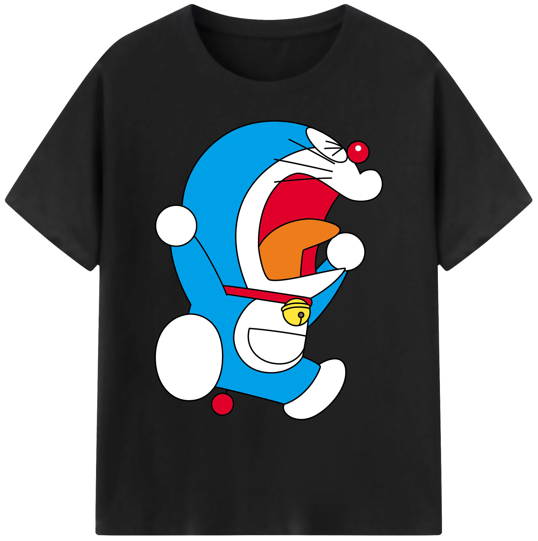 （画像用） ドラえもん Doraemon 綿100％ メンズ半袖Tシャツ｜肌触りやわらか＆通気性