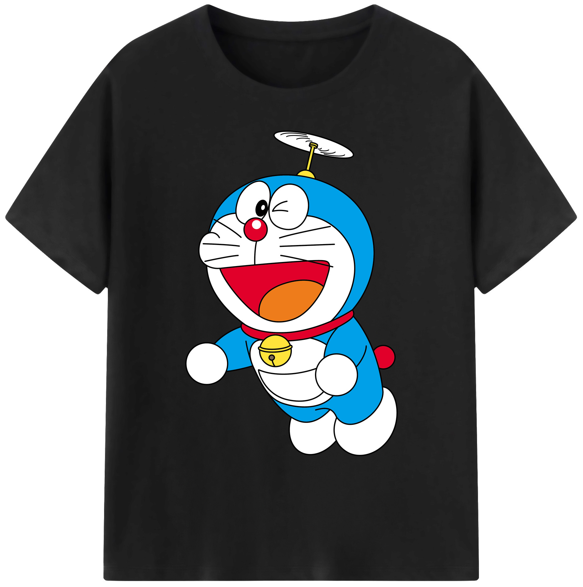 （画像用） ドラえもん Doraemon 綿100％ メンズ半袖Tシャツ｜肌触りやわらか＆通気性