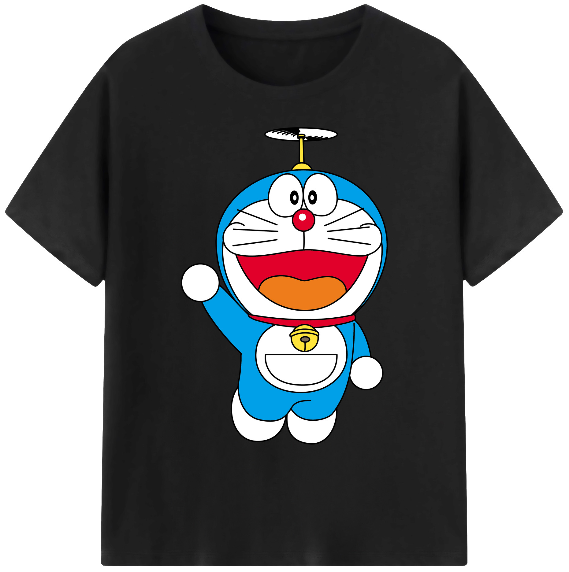 （画像用） ドラえもん Doraemon 綿100％ メンズ半袖Tシャツ｜肌触りやわらか＆通気性