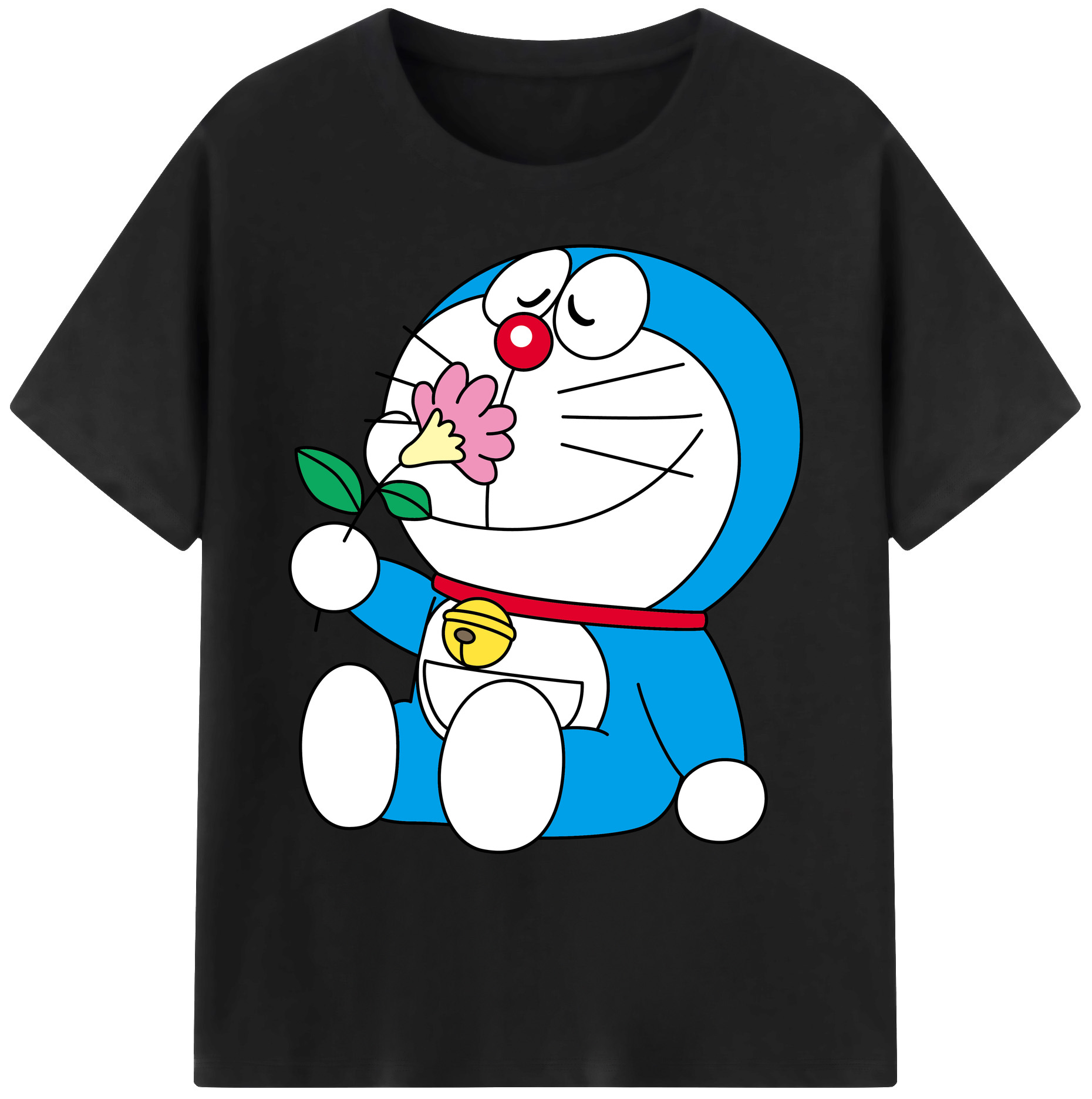 （画像用） ドラえもん Doraemon 綿100％ メンズ半袖Tシャツ｜肌触りやわらか＆通気性