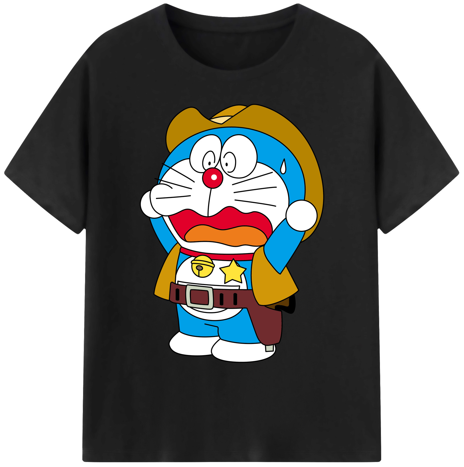 （画像用） ドラえもん Doraemon 綿100％ メンズ半袖Tシャツ｜肌触りやわらか＆通気性