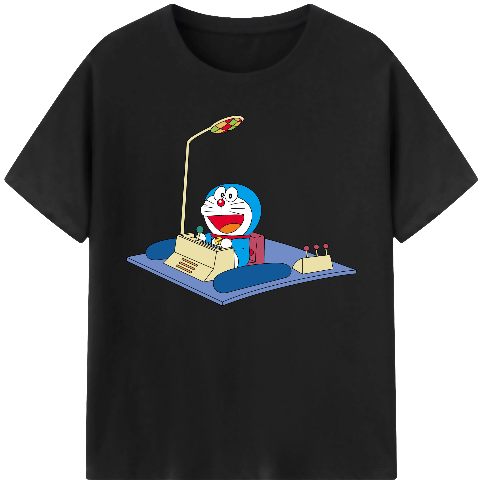 （画像用） ドラえもん Doraemon 綿100％ メンズ半袖Tシャツ｜肌触りやわらか＆通気性