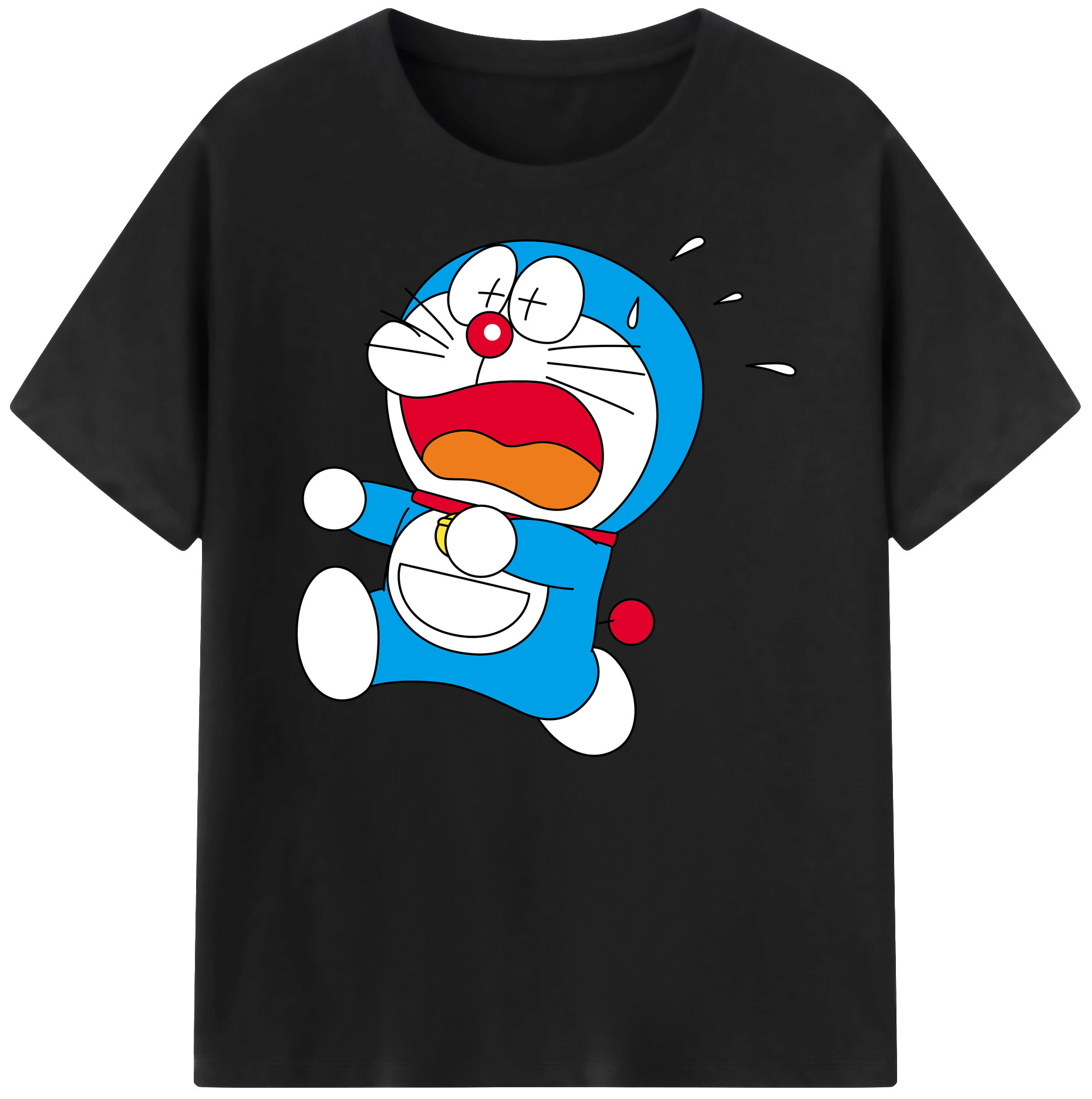 （画像用） ドラえもん Doraemon 綿100％ メンズ半袖Tシャツ｜肌触りやわらか＆通気性
