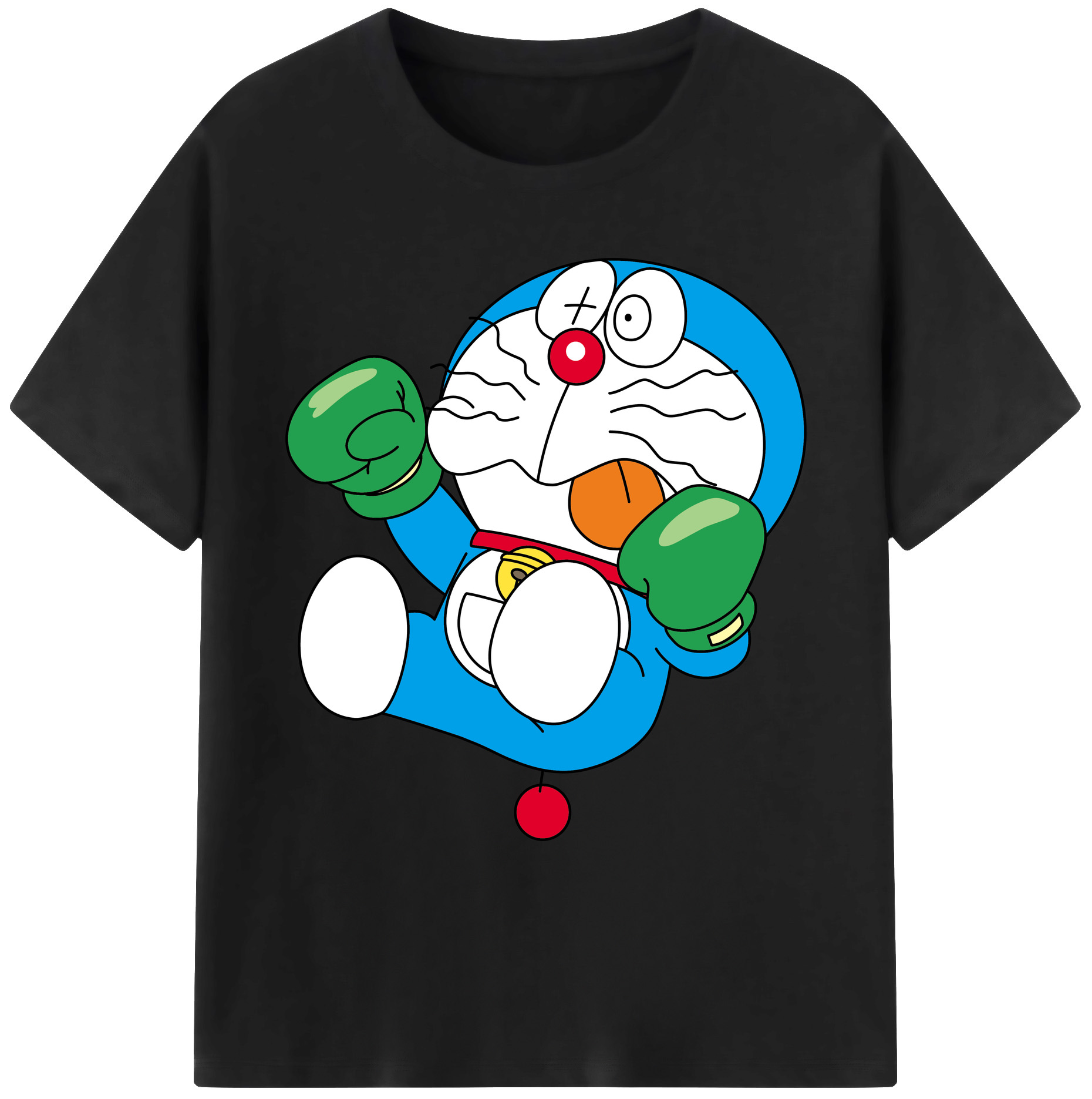 （画像用） ドラえもん Doraemon 綿100％ メンズ半袖Tシャツ｜肌触りやわらか＆通気性