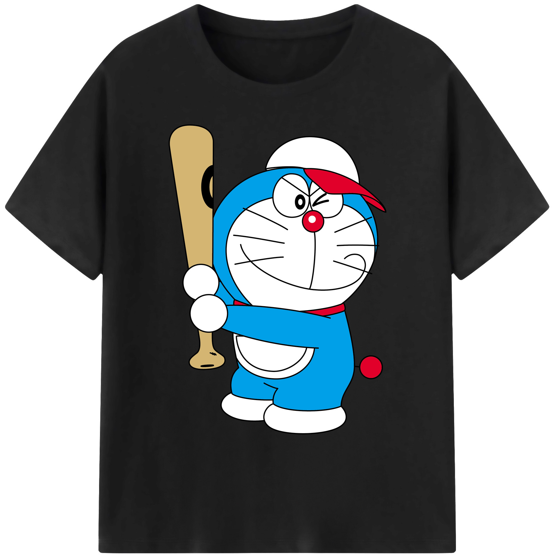 （画像用） ドラえもん Doraemon 綿100％ メンズ半袖Tシャツ｜肌触りやわらか＆通気性