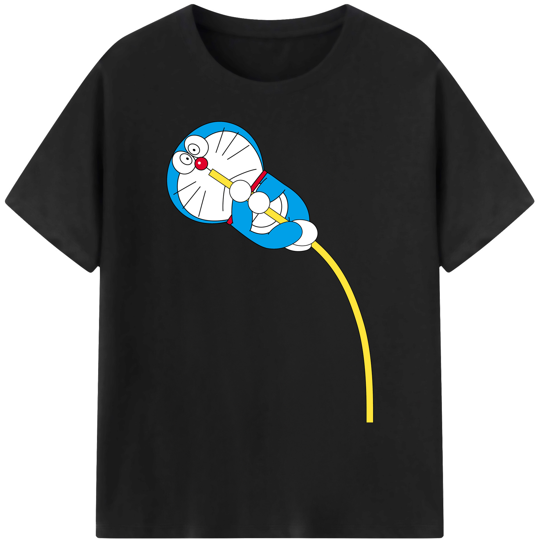 （画像用） ドラえもん Doraemon 綿100％ メンズ半袖Tシャツ｜肌触りやわらか＆通気性
