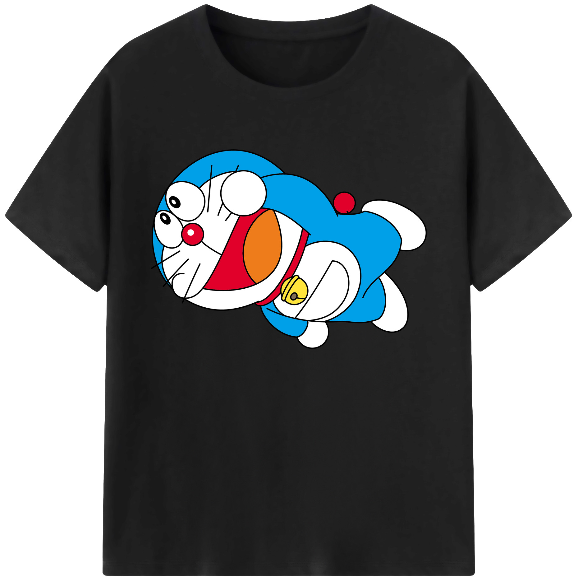 （画像用） ドラえもん Doraemon 綿100％ メンズ半袖Tシャツ｜肌触りやわらか＆通気性