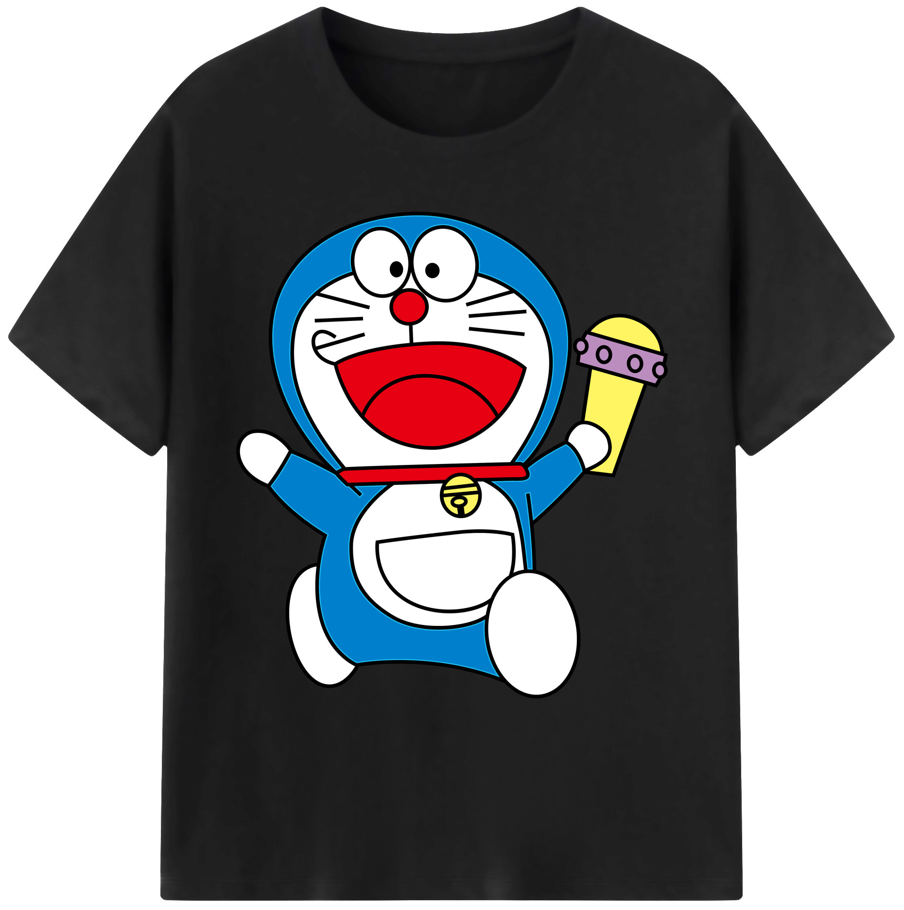 （画像用） ドラえもん Doraemon 綿100％ メンズ半袖Tシャツ｜肌触りやわらか＆通気性