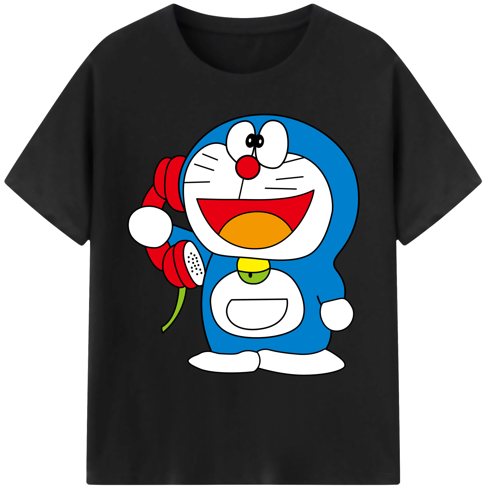 （画像用） ドラえもん Doraemon 綿100％ メンズ半袖Tシャツ｜肌触りやわらか＆通気性