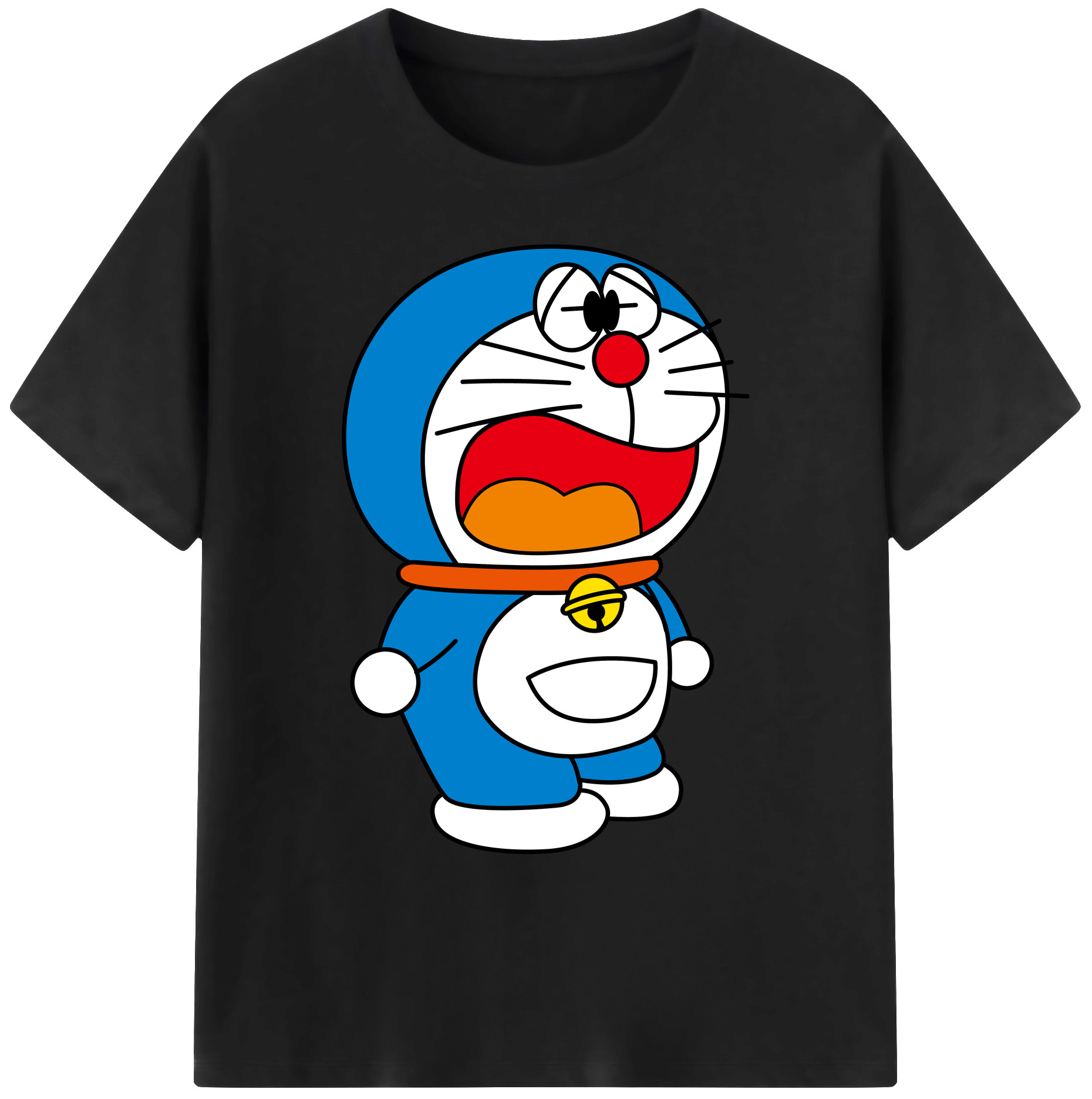 （画像用） ドラえもん Doraemon 綿100％ メンズ半袖Tシャツ｜肌触りやわらか＆通気性