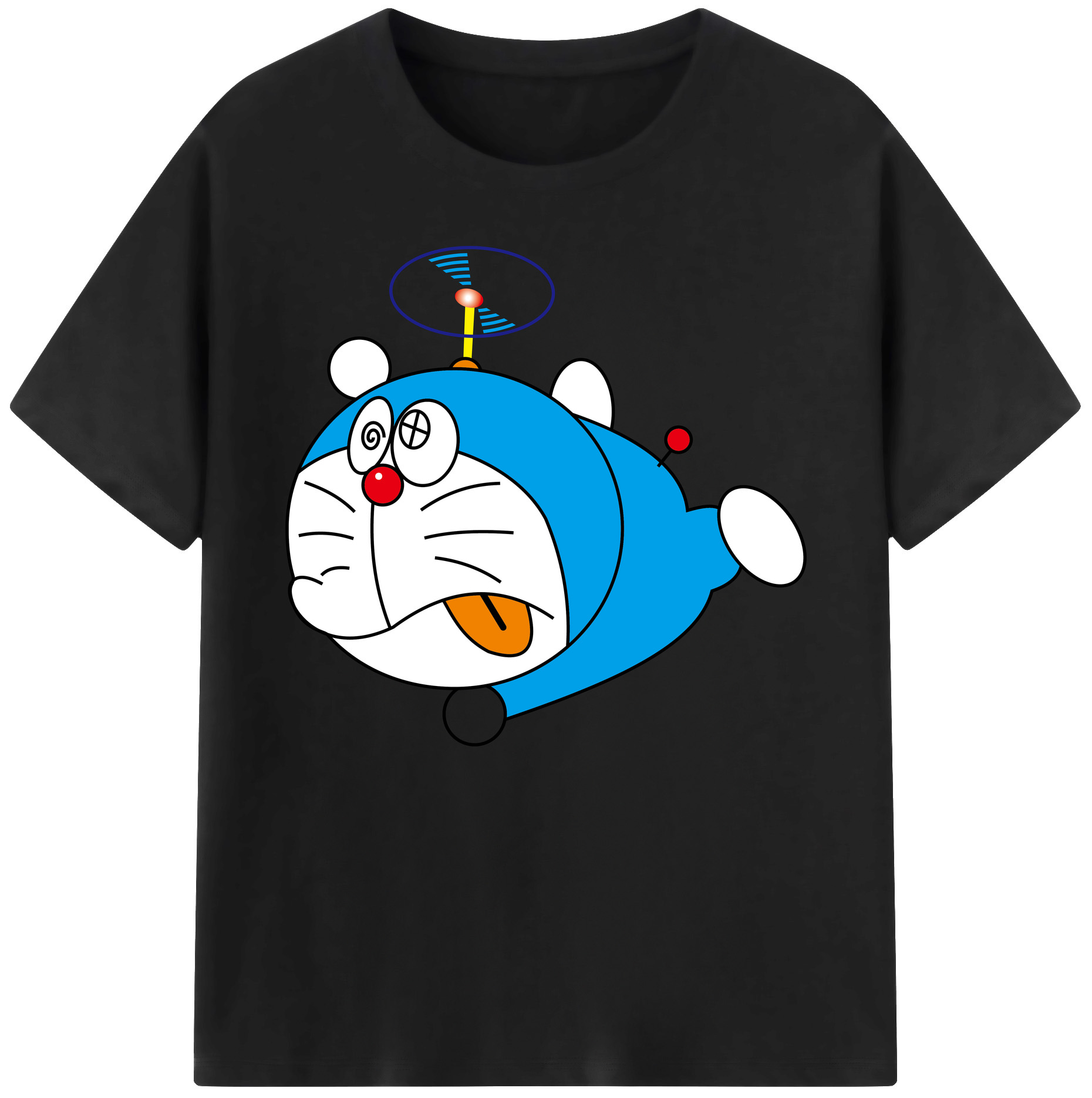 （画像用） ドラえもん Doraemon 綿100％ メンズ半袖Tシャツ｜肌触りやわらか＆通気性