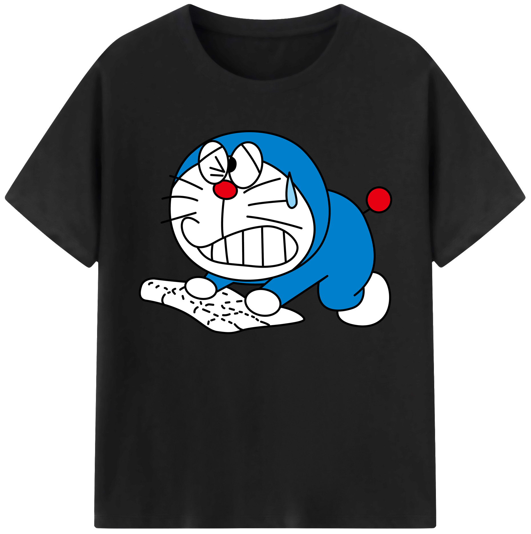（画像用） ドラえもん Doraemon 綿100％ メンズ半袖Tシャツ｜肌触りやわらか＆通気性