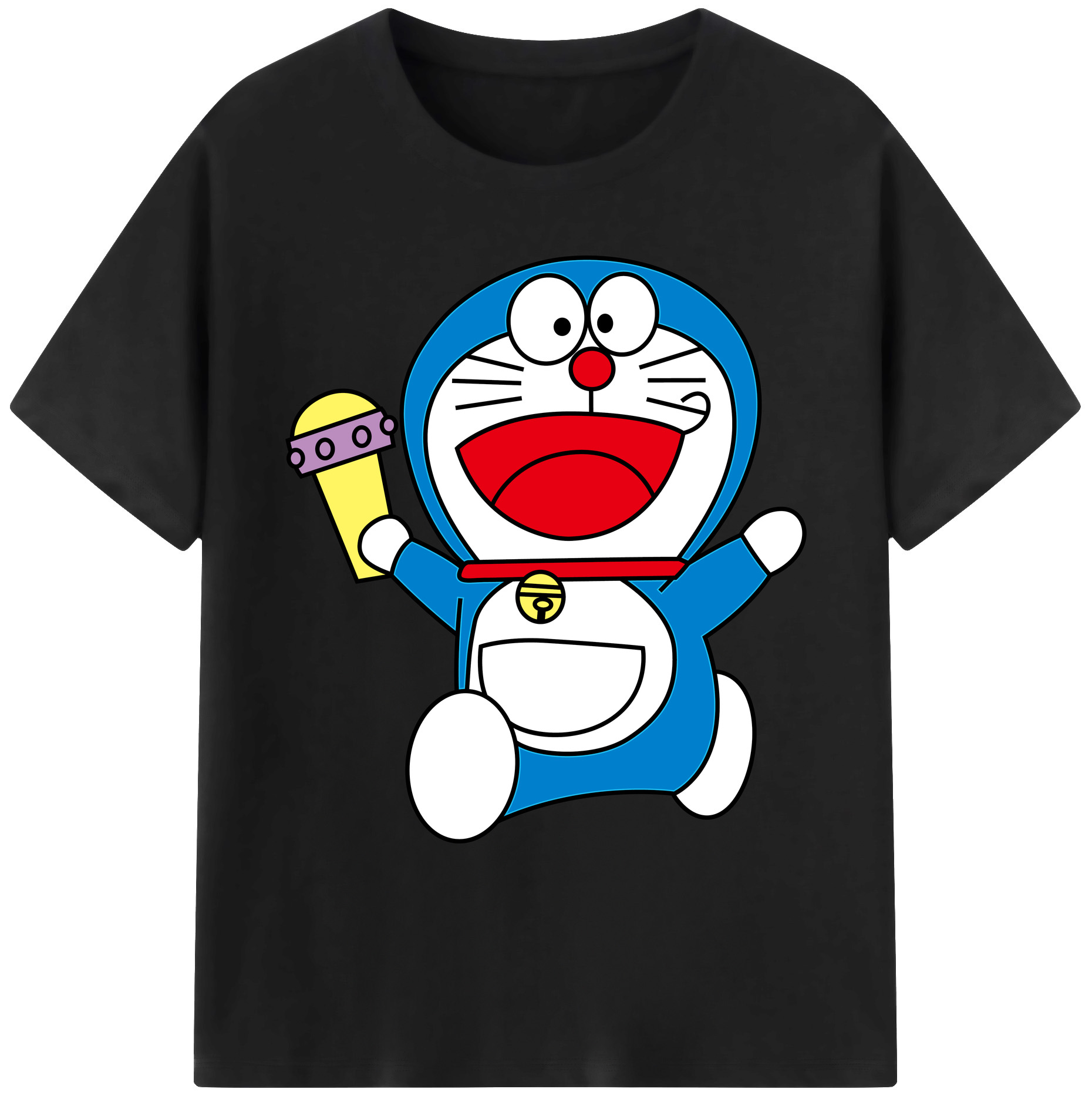 （画像用） ドラえもん Doraemon 綿100％ メンズ半袖Tシャツ｜肌触りやわらか＆通気性