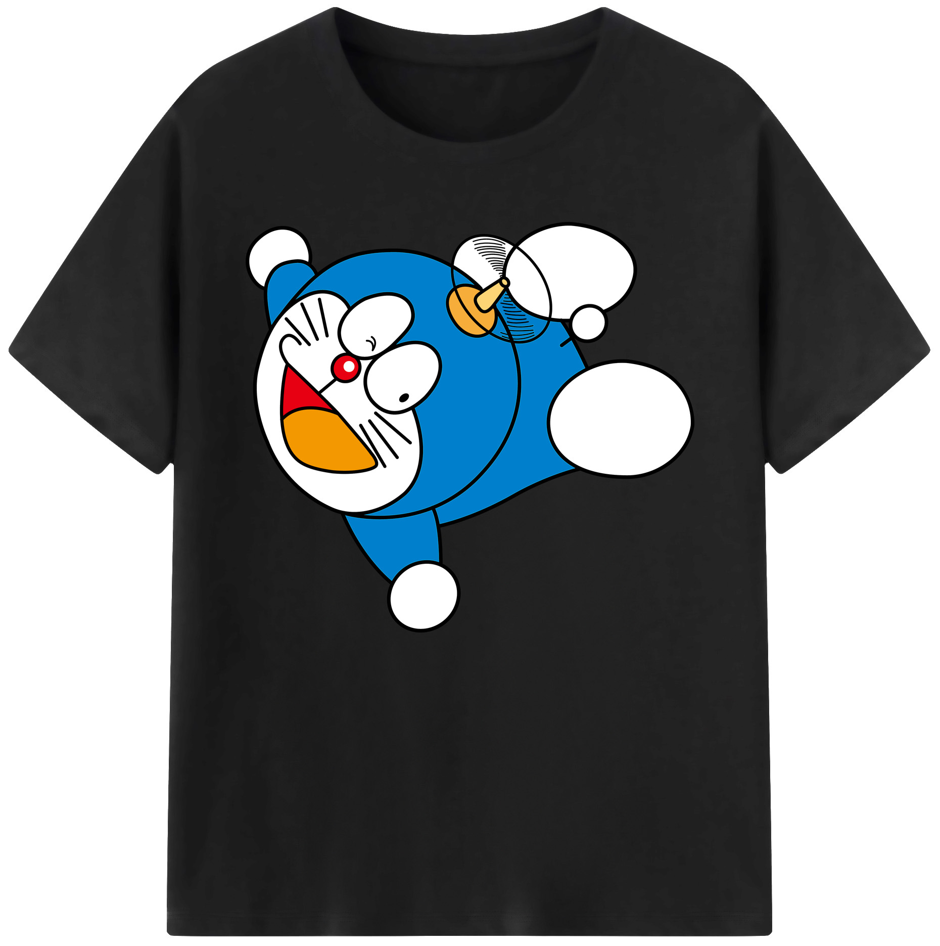 （画像用） ドラえもん Doraemon 綿100％ メンズ半袖Tシャツ｜肌触りやわらか＆通気性