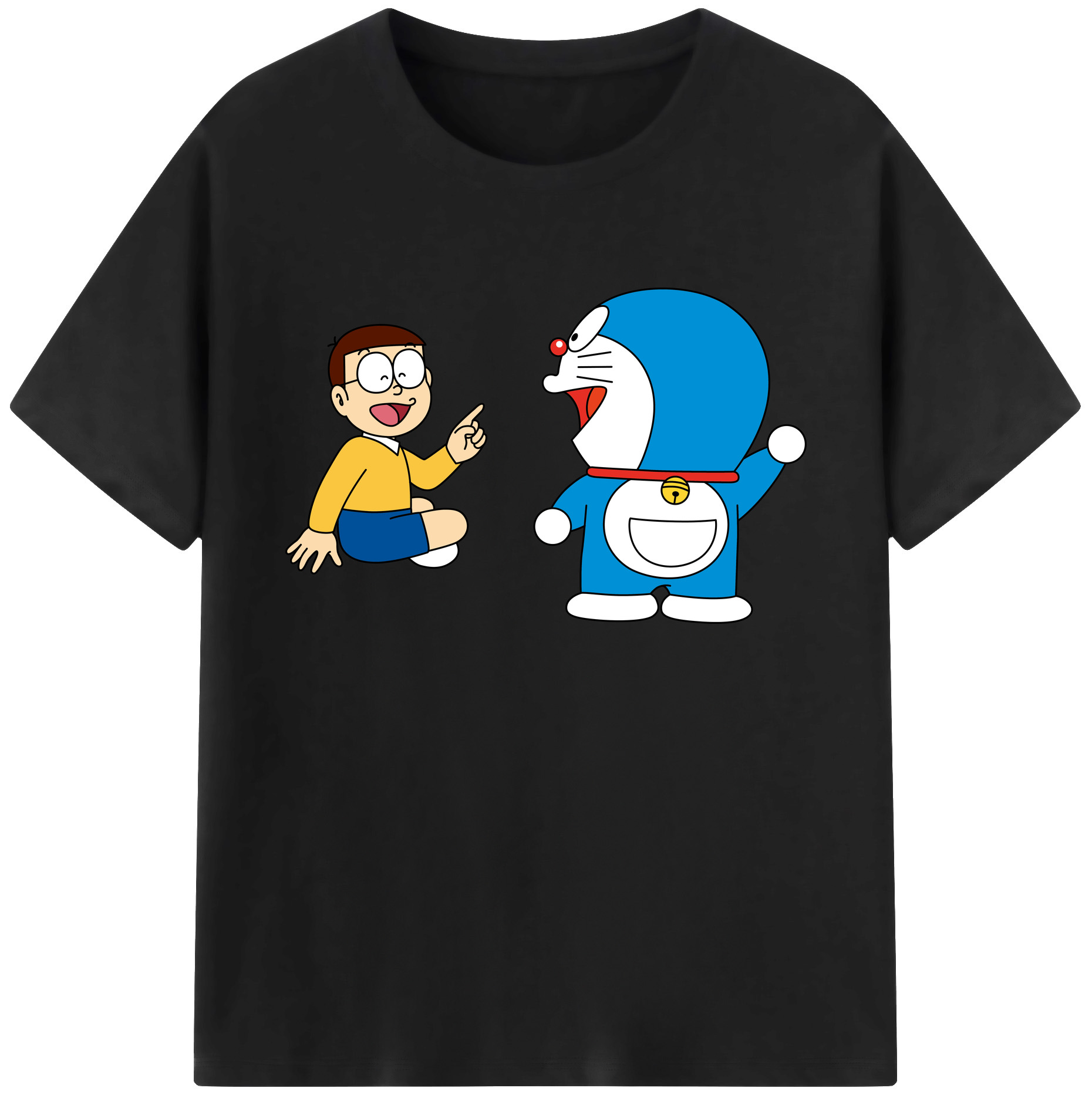 （画像用） ドラえもん Doraemon 綿100％ メンズ半袖Tシャツ｜肌触りやわらか＆通気性