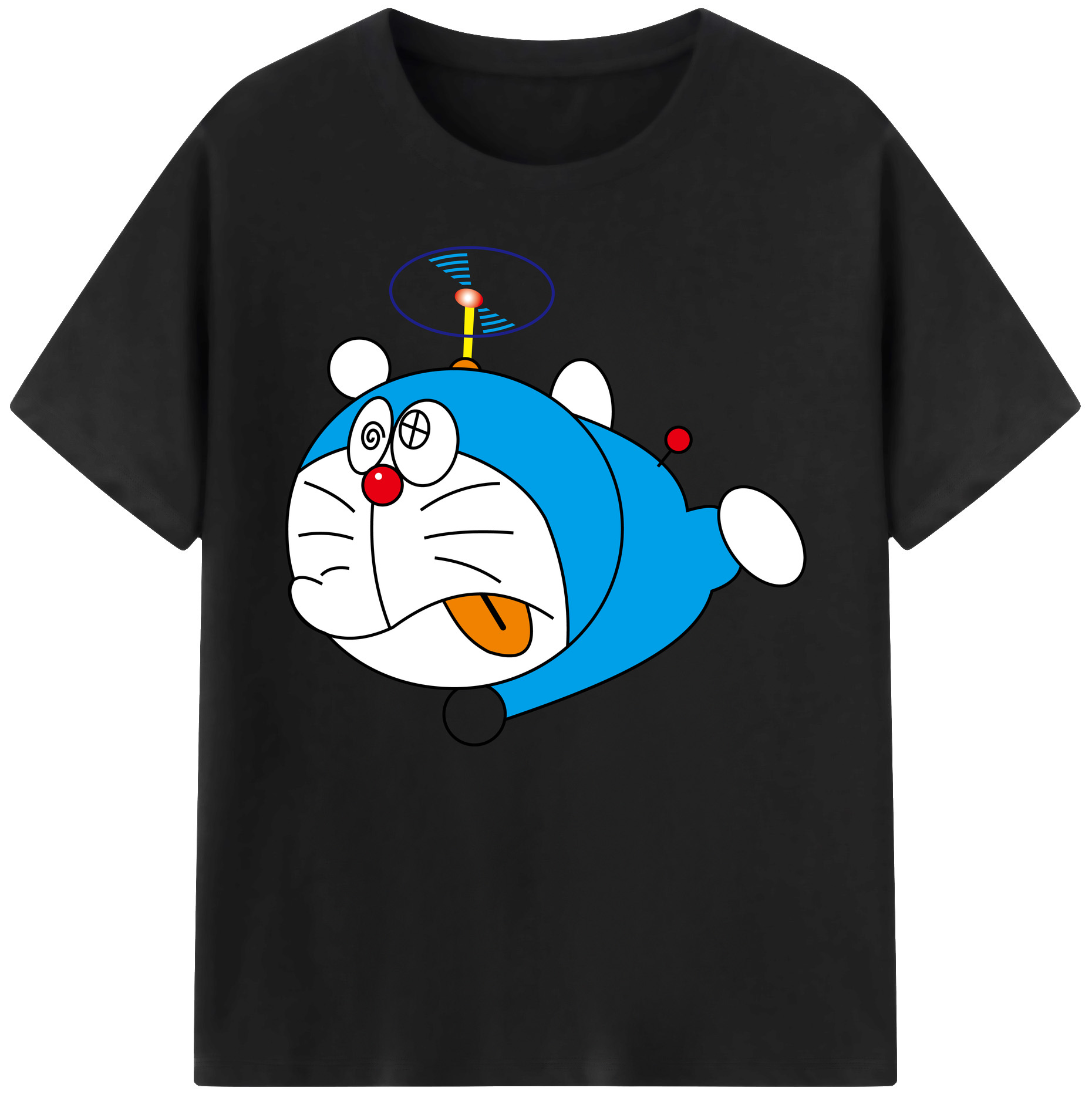 （画像用） ドラえもん Doraemon 綿100％ メンズ半袖Tシャツ｜肌触りやわらか＆通気性