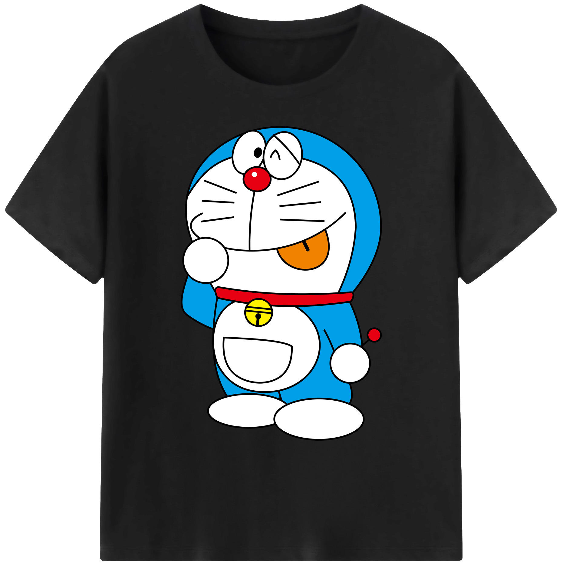 （画像用） ドラえもん Doraemon 綿100％ メンズ半袖Tシャツ｜肌触りやわらか＆通気性