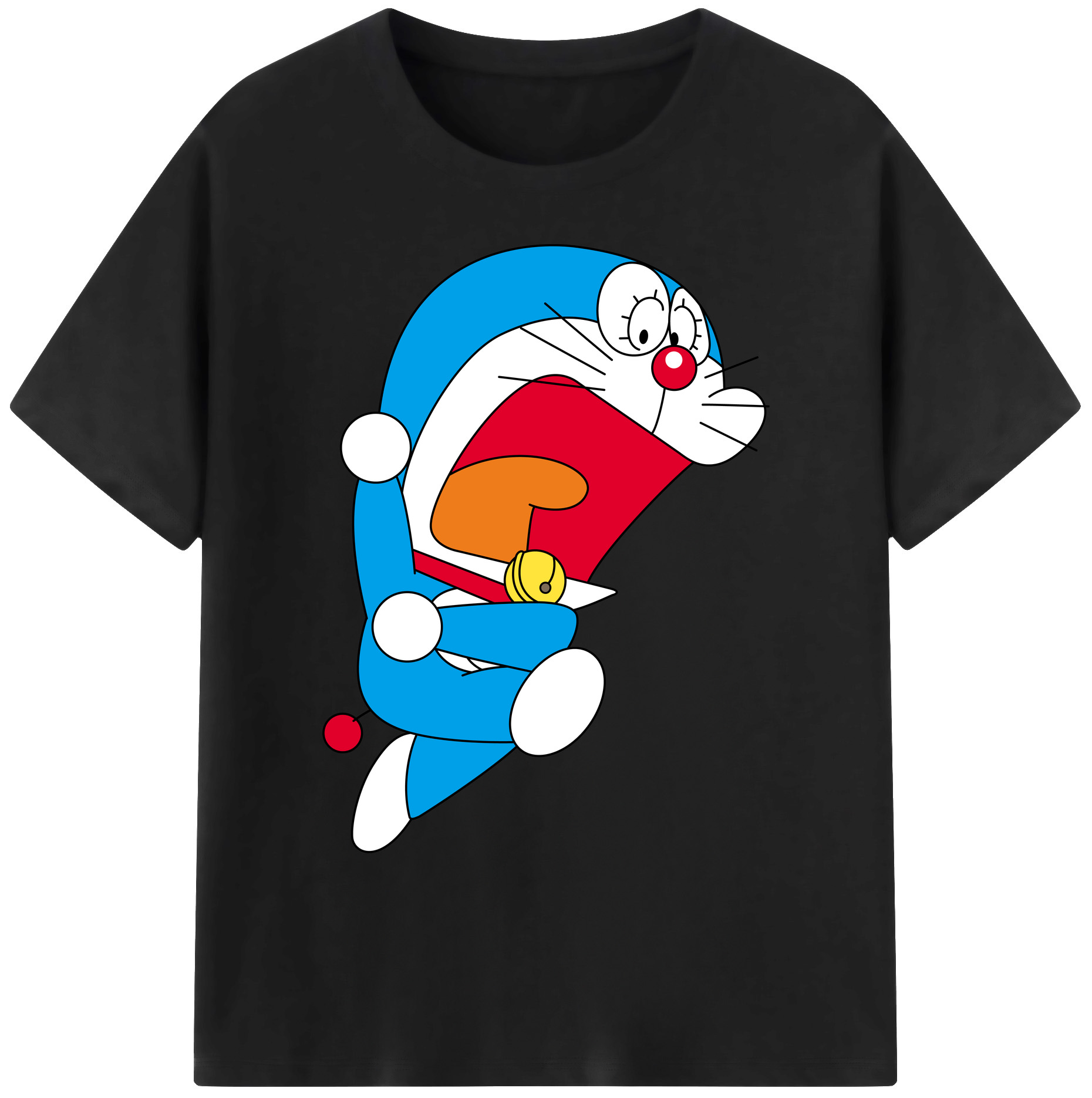 （画像用） ドラえもん Doraemon 綿100％ メンズ半袖Tシャツ｜肌触りやわらか＆通気性