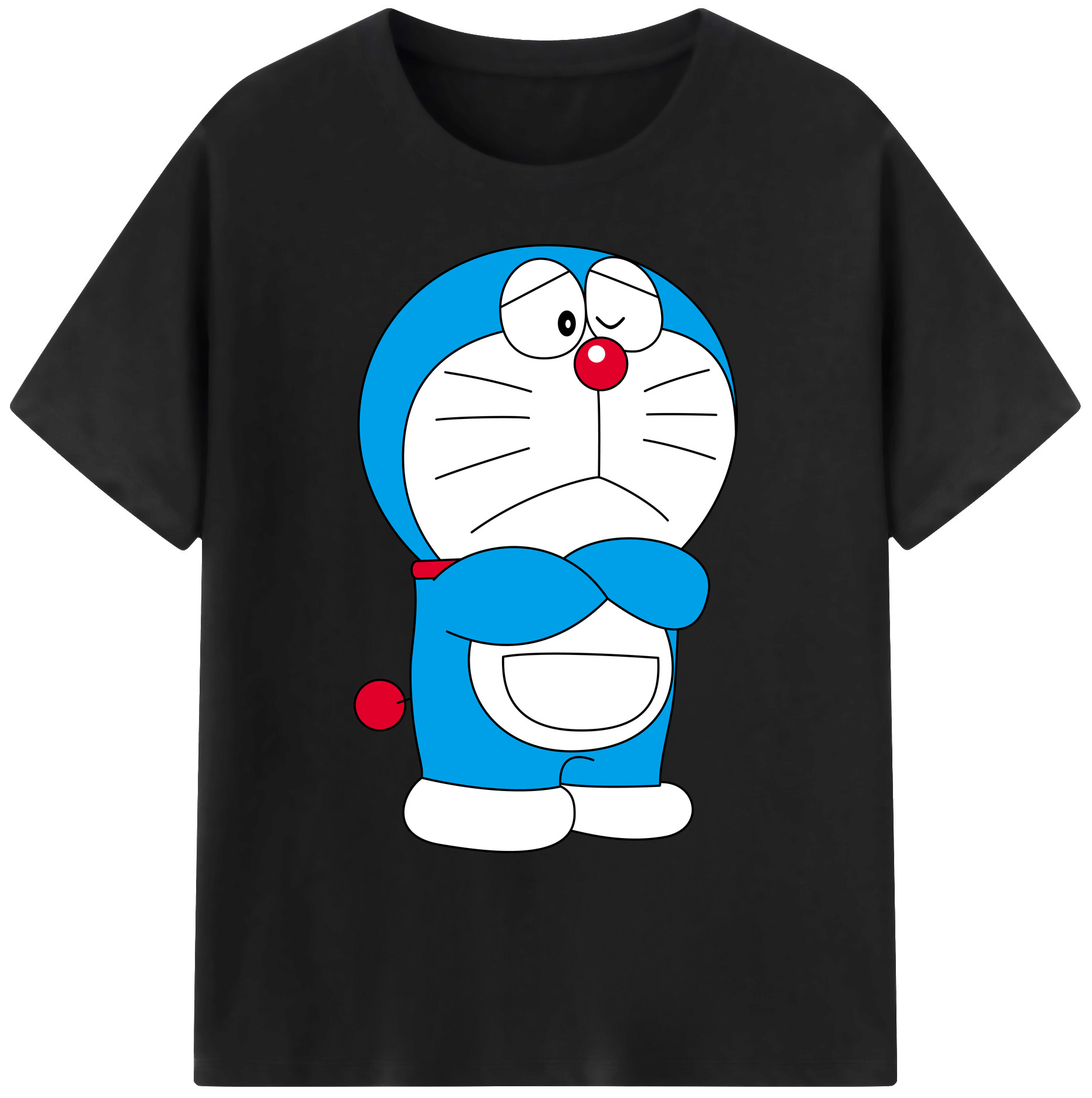 （画像用） ドラえもん Doraemon 綿100％ メンズ半袖Tシャツ｜肌触りやわらか＆通気性