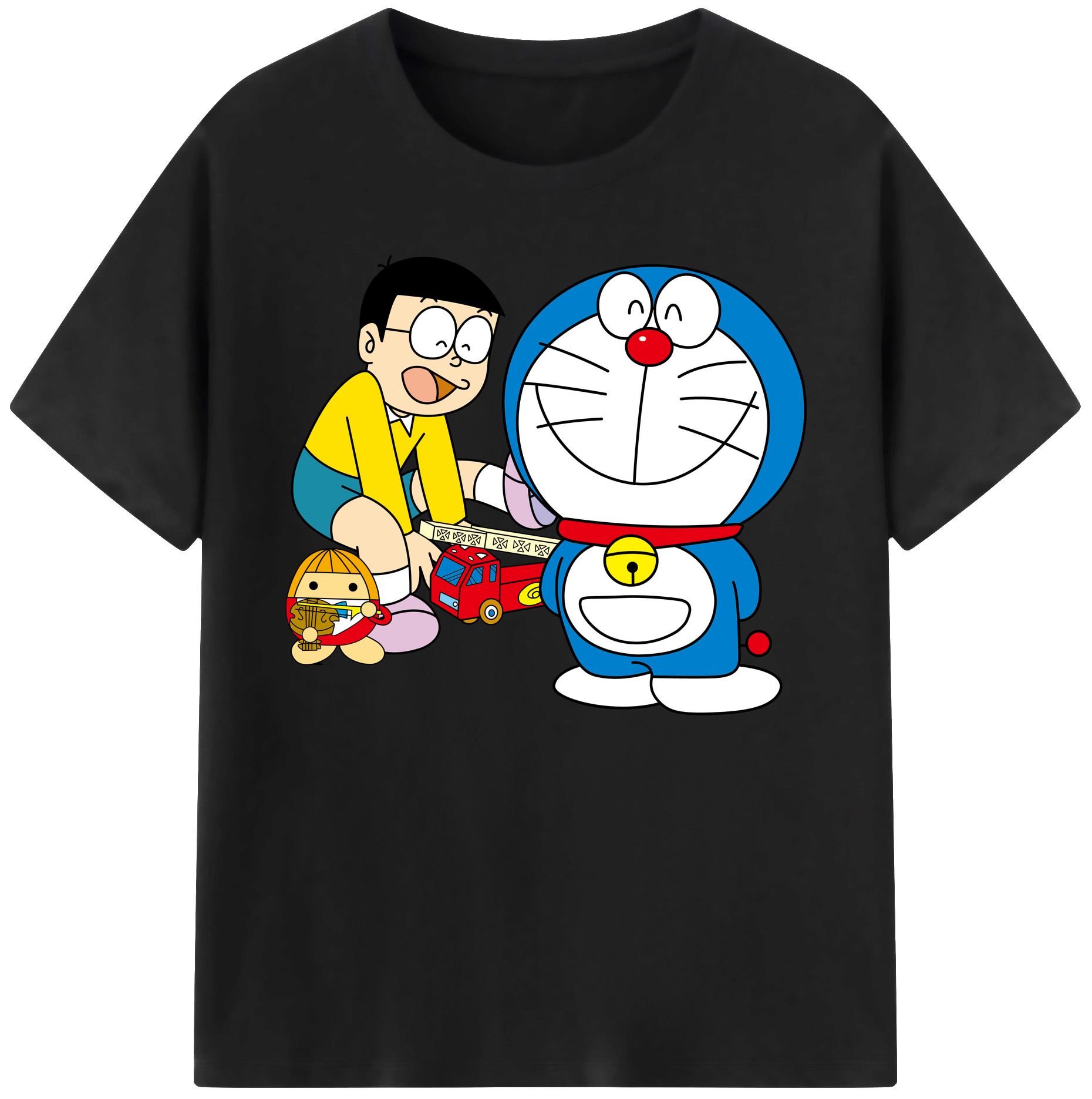 （画像用） ドラえもん Doraemon 綿100％ メンズ半袖Tシャツ｜肌触りやわらか＆通気性