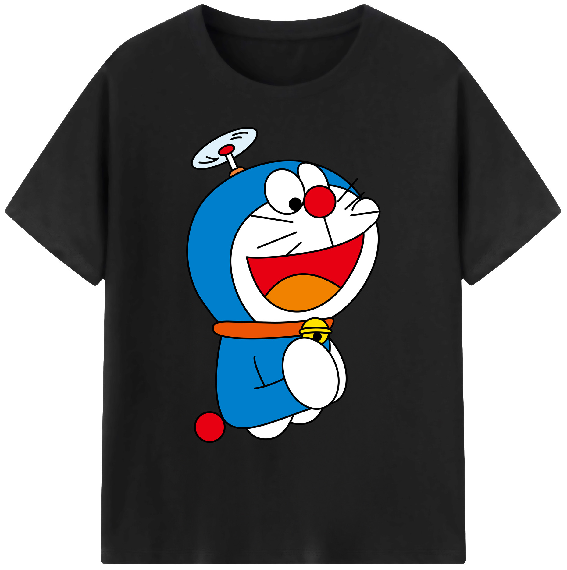 （画像用） ドラえもん Doraemon 綿100％ メンズ半袖Tシャツ｜肌触りやわらか＆通気性