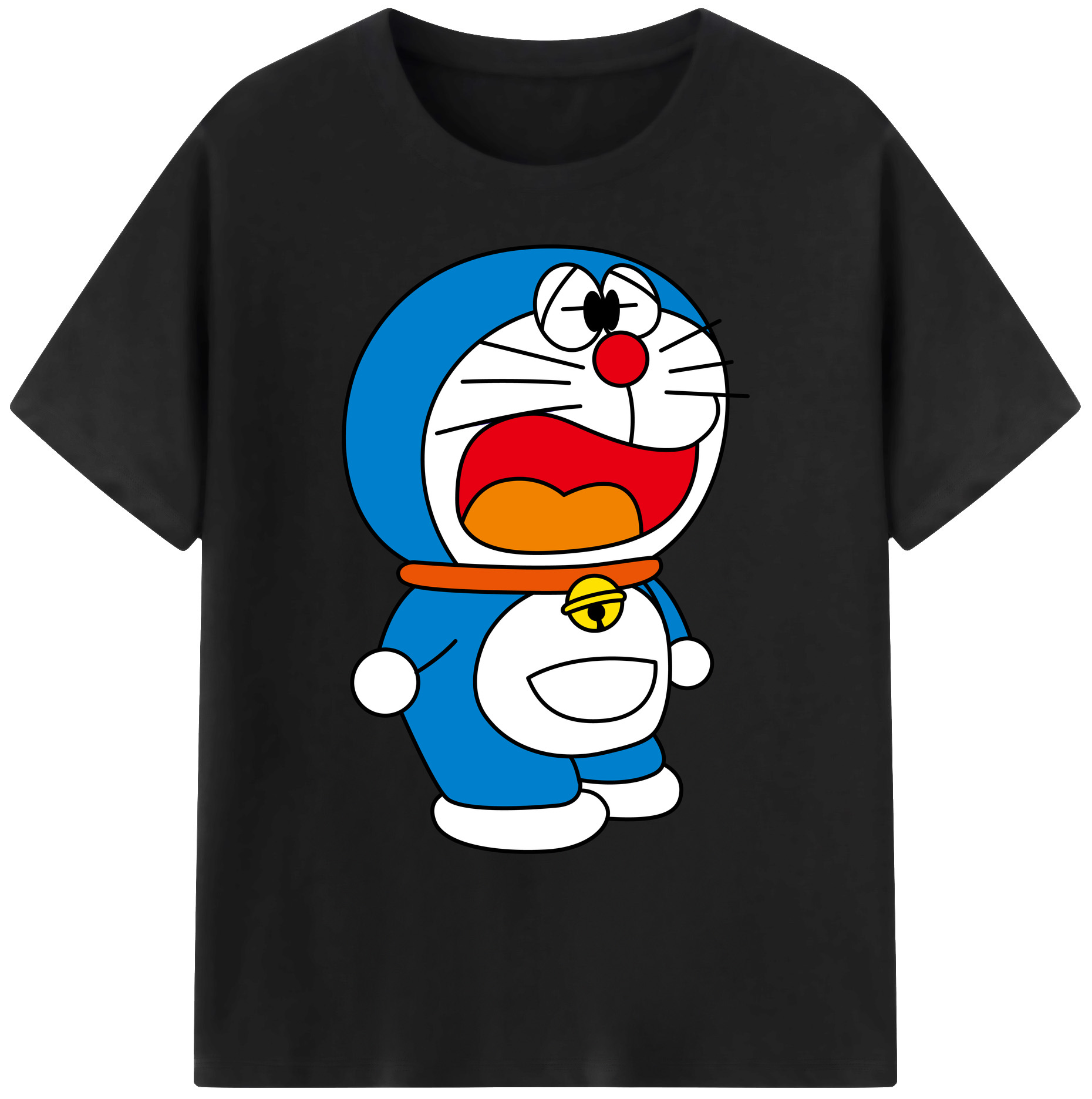 （画像用） ドラえもん Doraemon 綿100％ メンズ半袖Tシャツ｜肌触りやわらか＆通気性