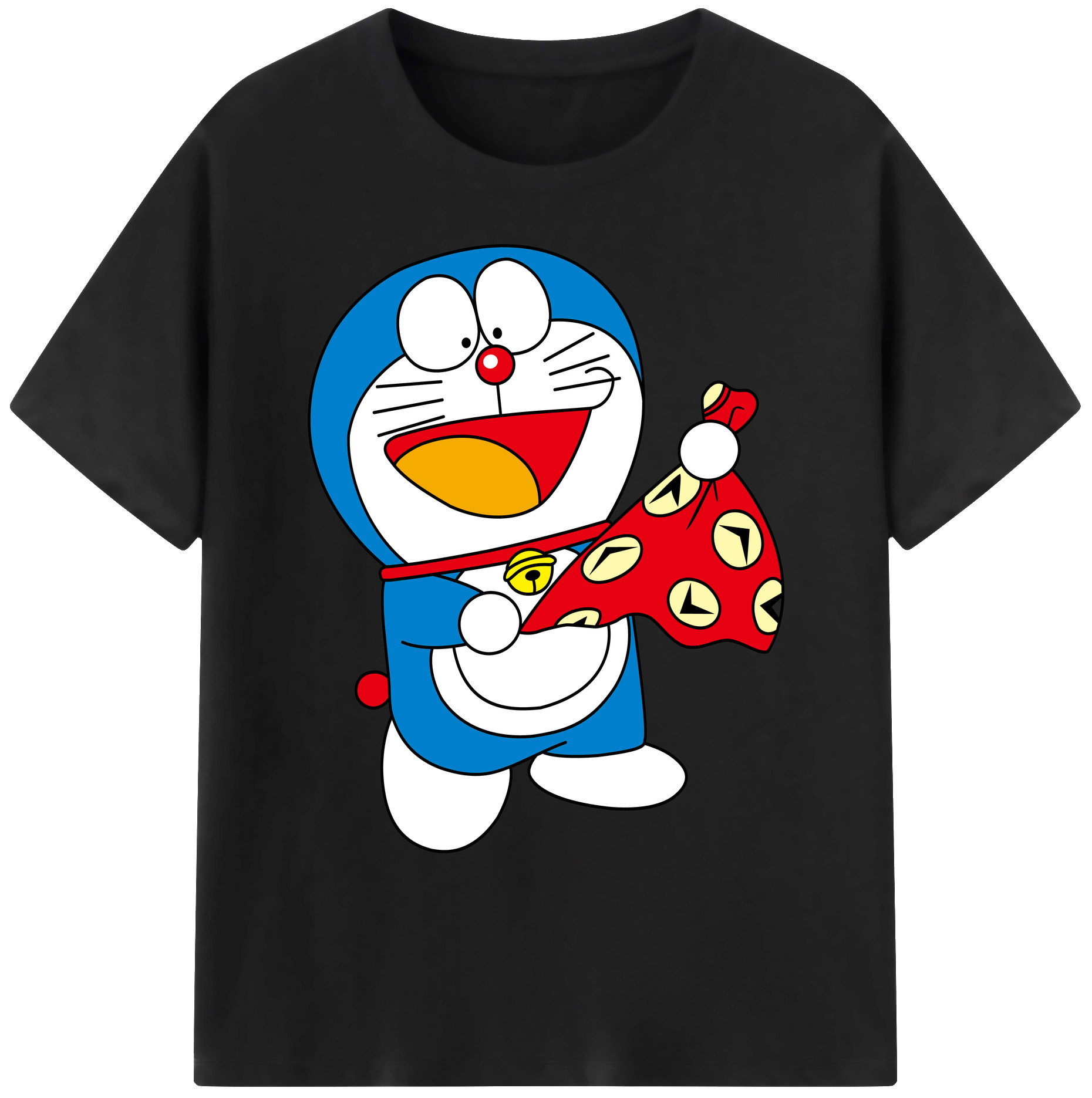 （画像用） ドラえもん Doraemon 綿100％ メンズ半袖Tシャツ｜肌触りやわらか＆通気性