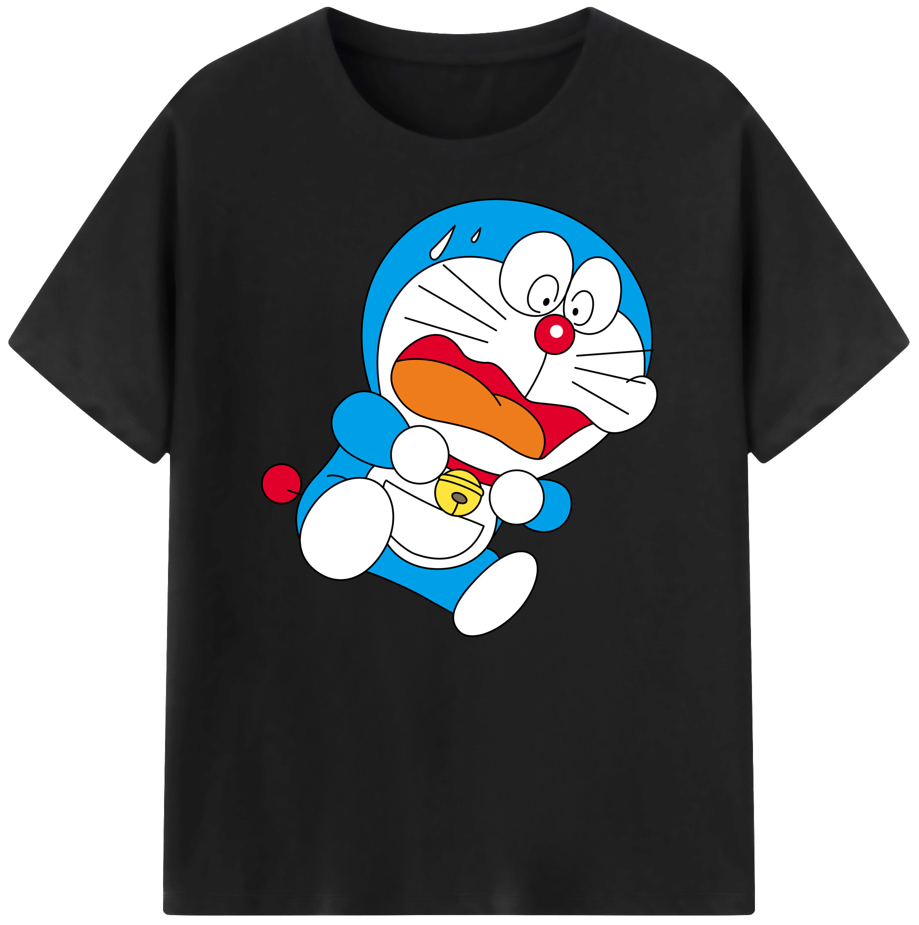 （画像用） ドラえもん Doraemon 綿100％ メンズ半袖Tシャツ｜肌触りやわらか＆通気性