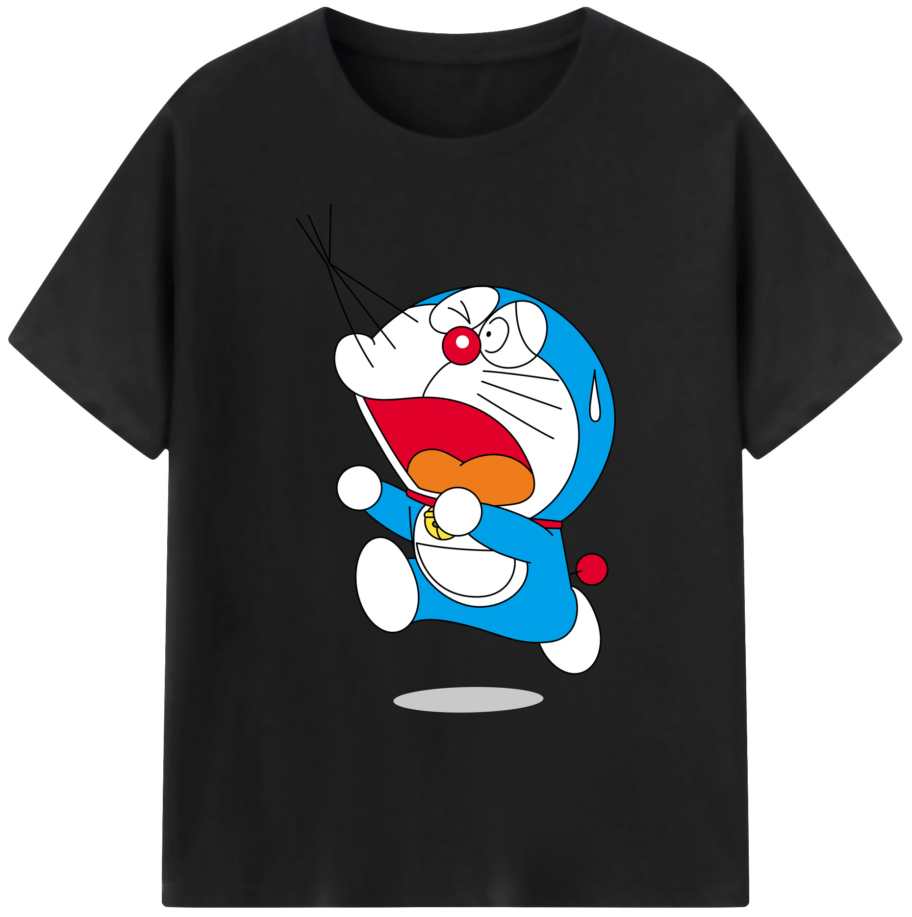 （画像用） ドラえもん Doraemon 綿100％ メンズ半袖Tシャツ｜肌触りやわらか＆通気性