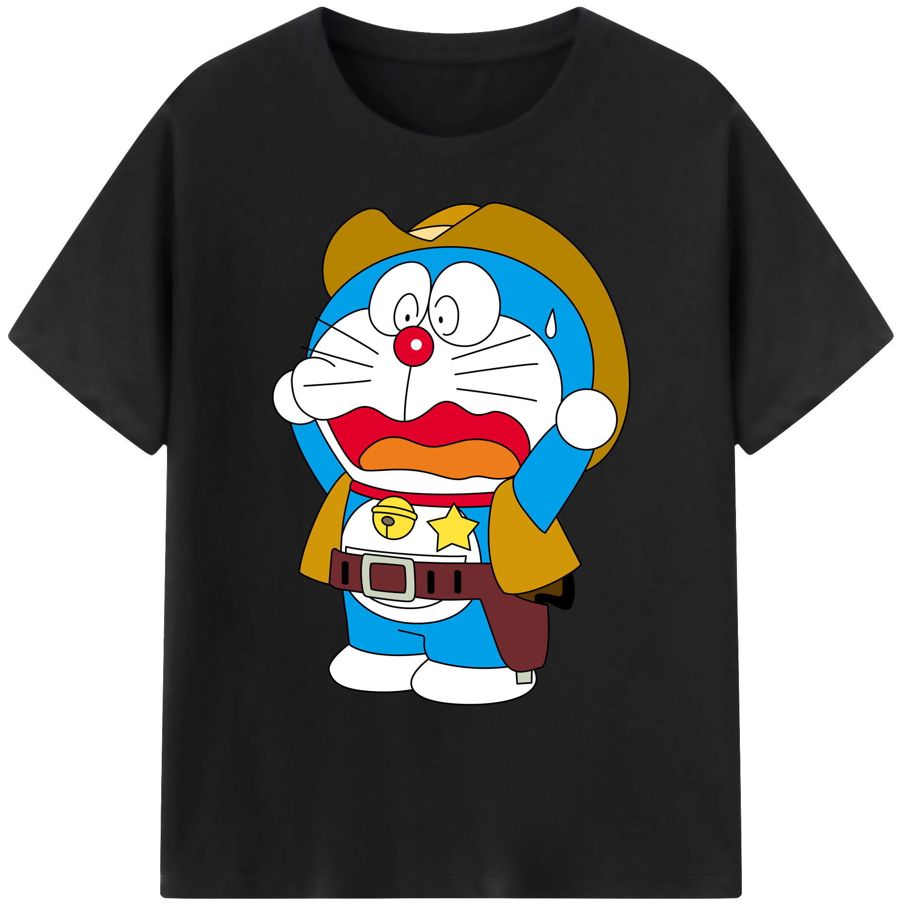 （画像用） ドラえもん Doraemon 綿100％ メンズ半袖Tシャツ｜肌触りやわらか＆通気性