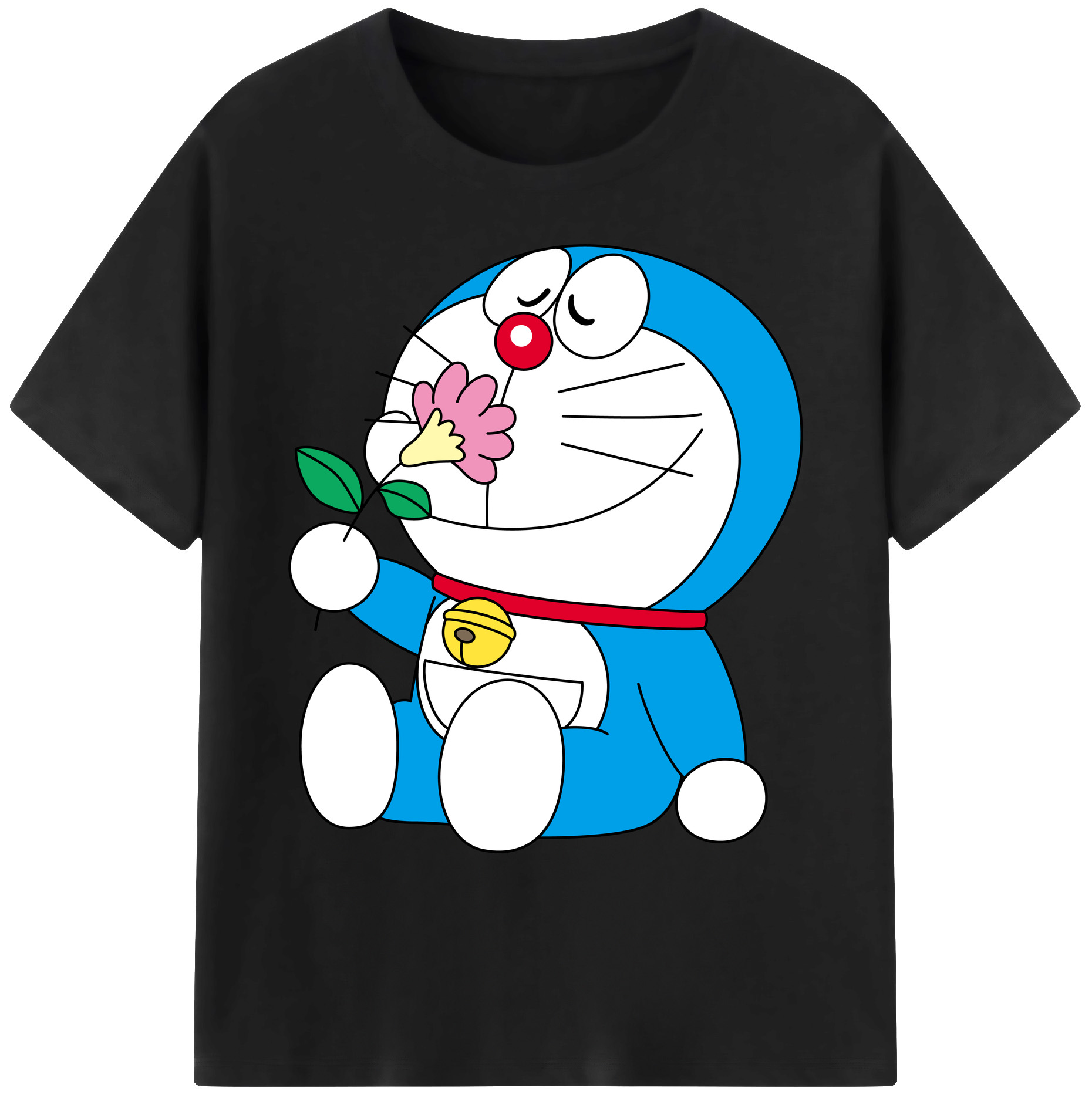 （画像用） ドラえもん Doraemon 綿100％ メンズ半袖Tシャツ｜肌触りやわらか＆通気性