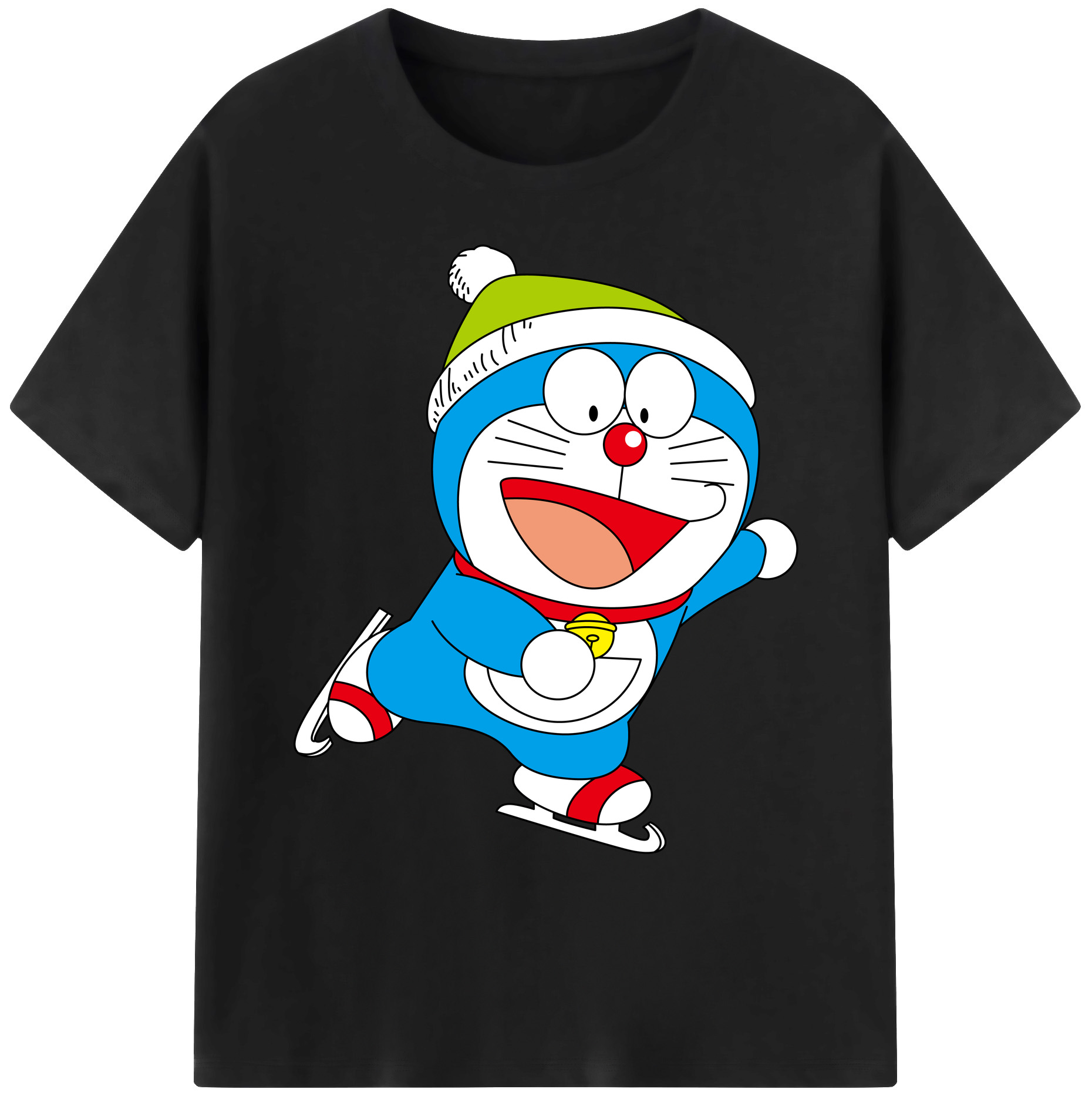 （画像用） ドラえもん Doraemon 綿100％ メンズ半袖Tシャツ｜肌触りやわらか＆通気性